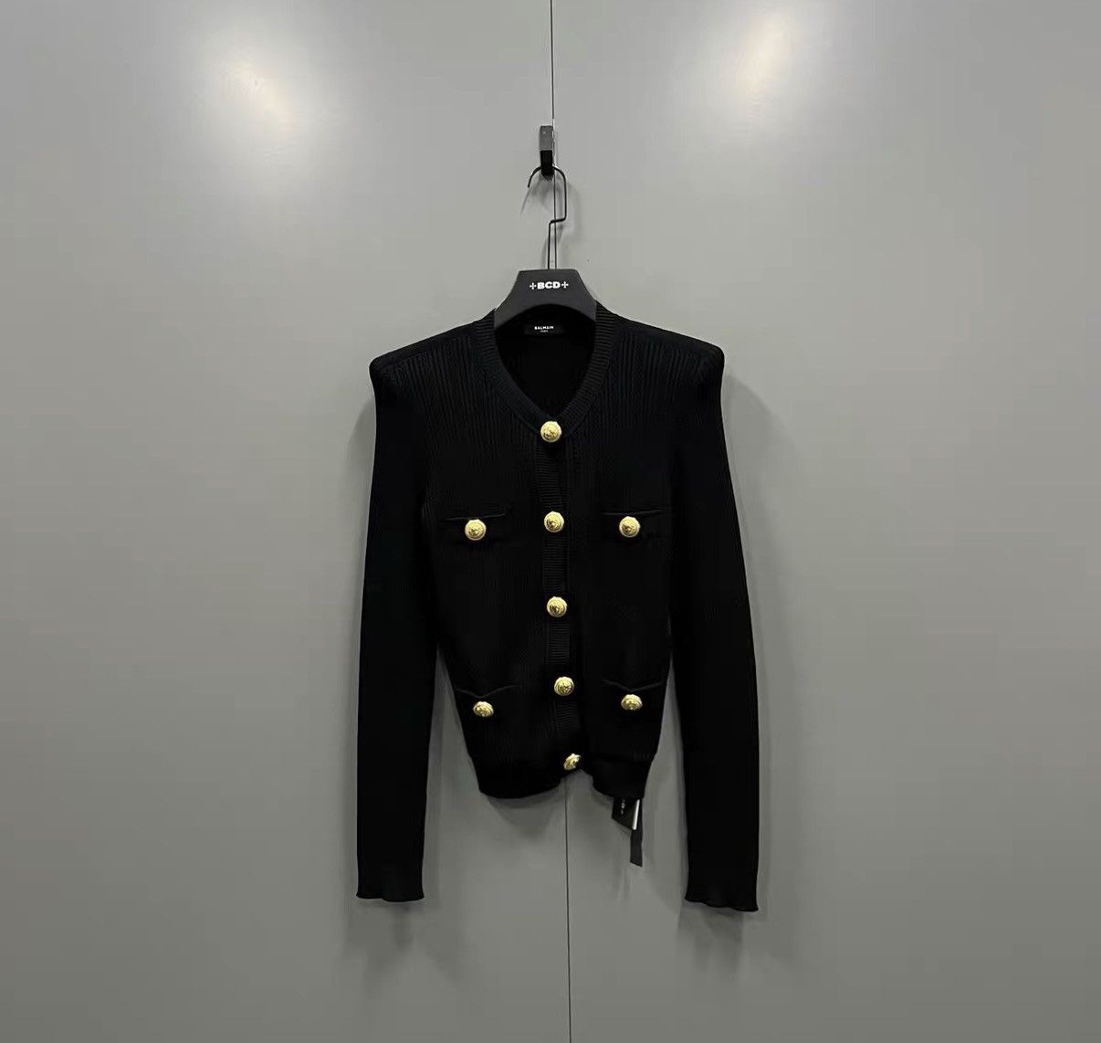 Balmain BALMAIN Black Button Knit Jacket J41 Size M / US 6-8 / IT 42-44 - 1 Thumbnail