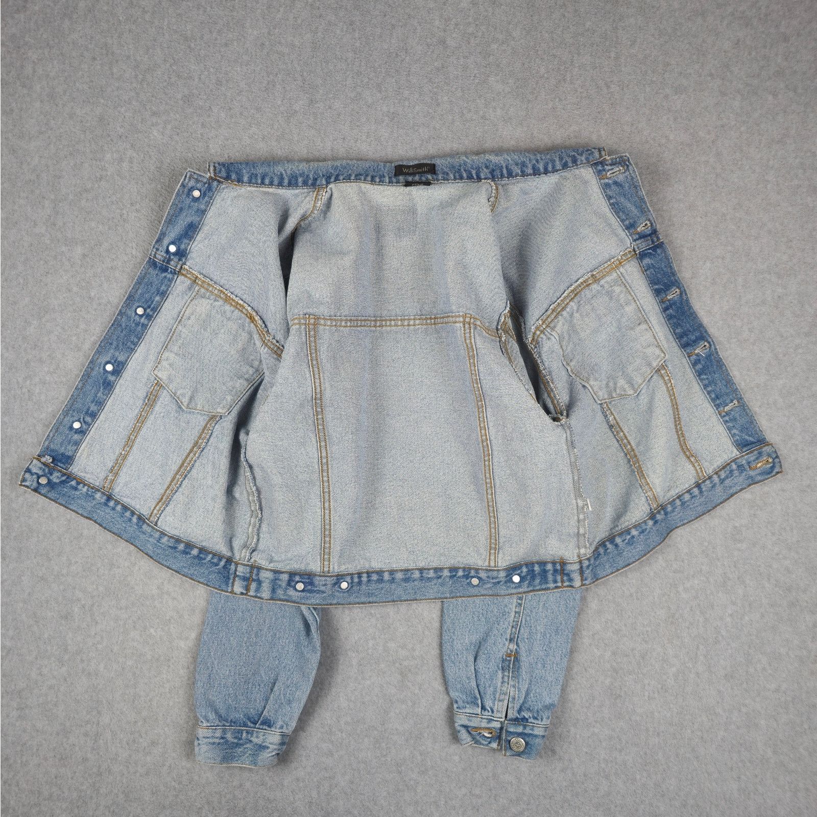 Willi Smith Willi Smith Medium Trucker Style Button Down Denim Jacket Size M / US 6-8 / IT 42-44 - 3 Thumbnail