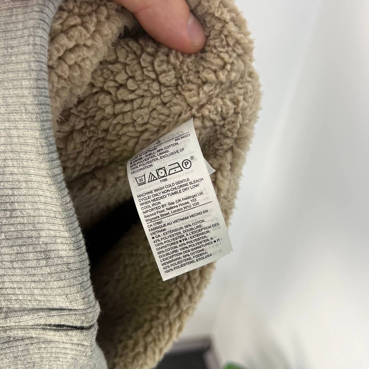 Vintage Y2K Gap Big Logo Teddy Fleece Zip Up Hoodie