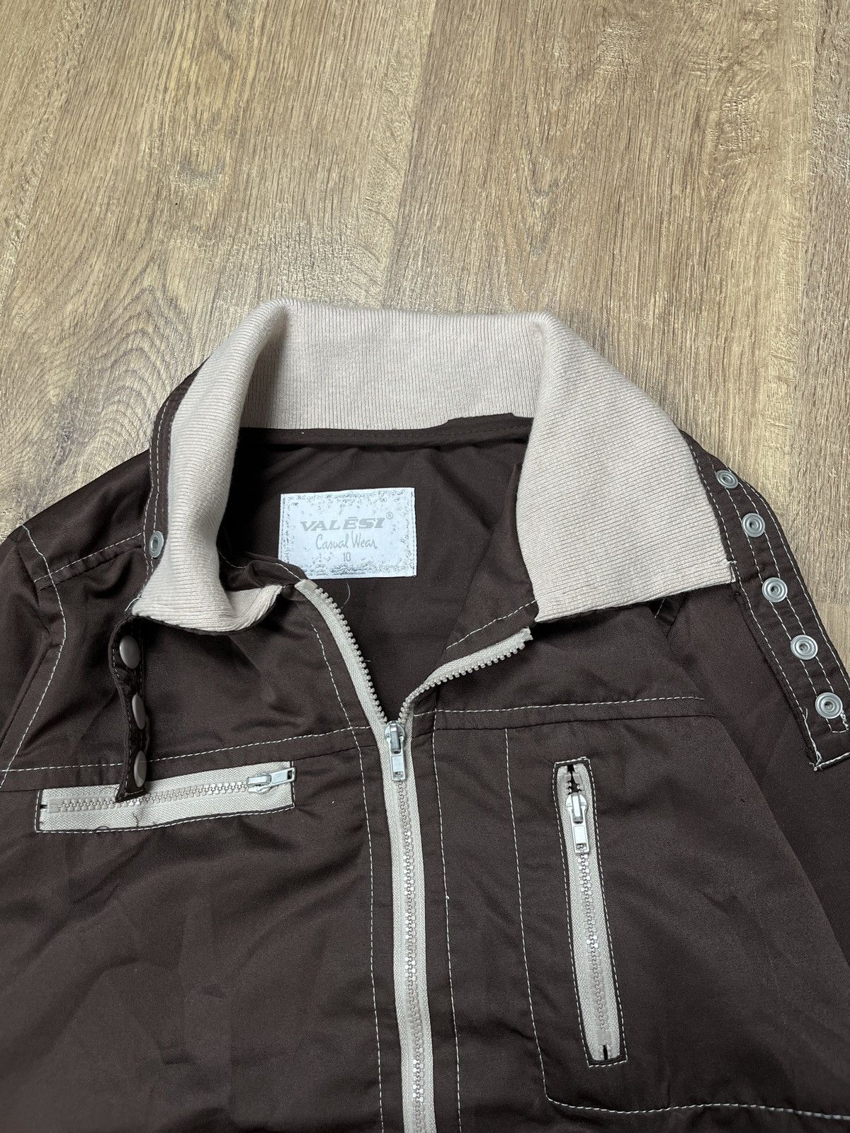 Japanese Brand × Vintage ➕ y2k vintage cropped bondage cargo nylon satin jacket Size M / US 6-8 / IT 42-44 - 2 Thumbnail