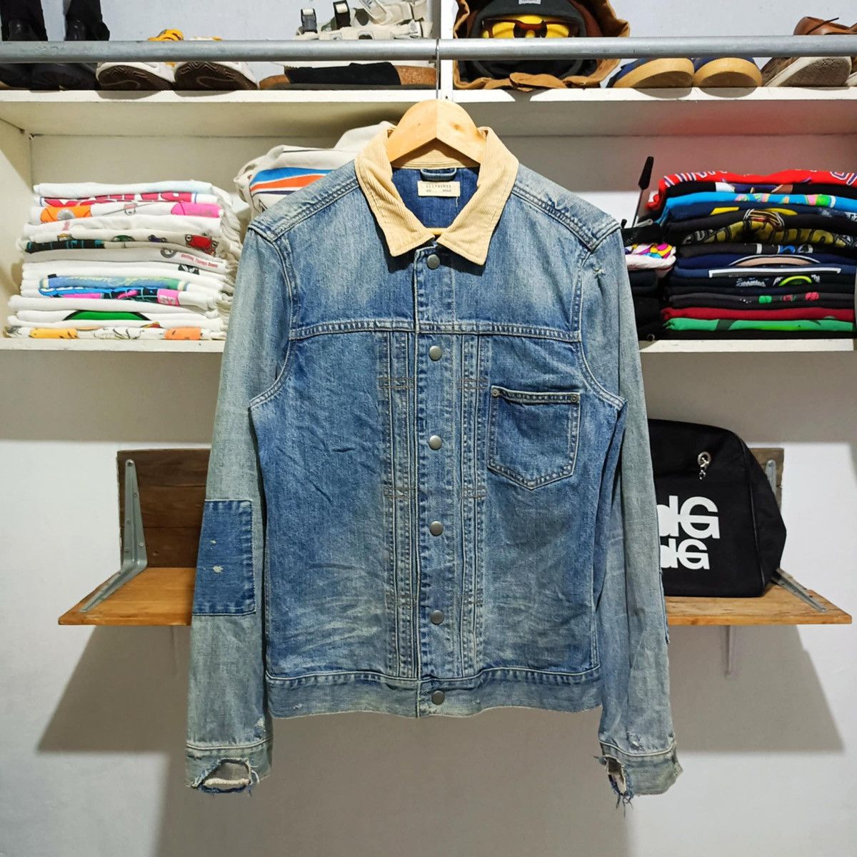 Allsaints ALLSAINTS DARUMA DISTRESSED DENIM JACKET Size US M / EU 48-50 / 2 - 1 Thumbnail