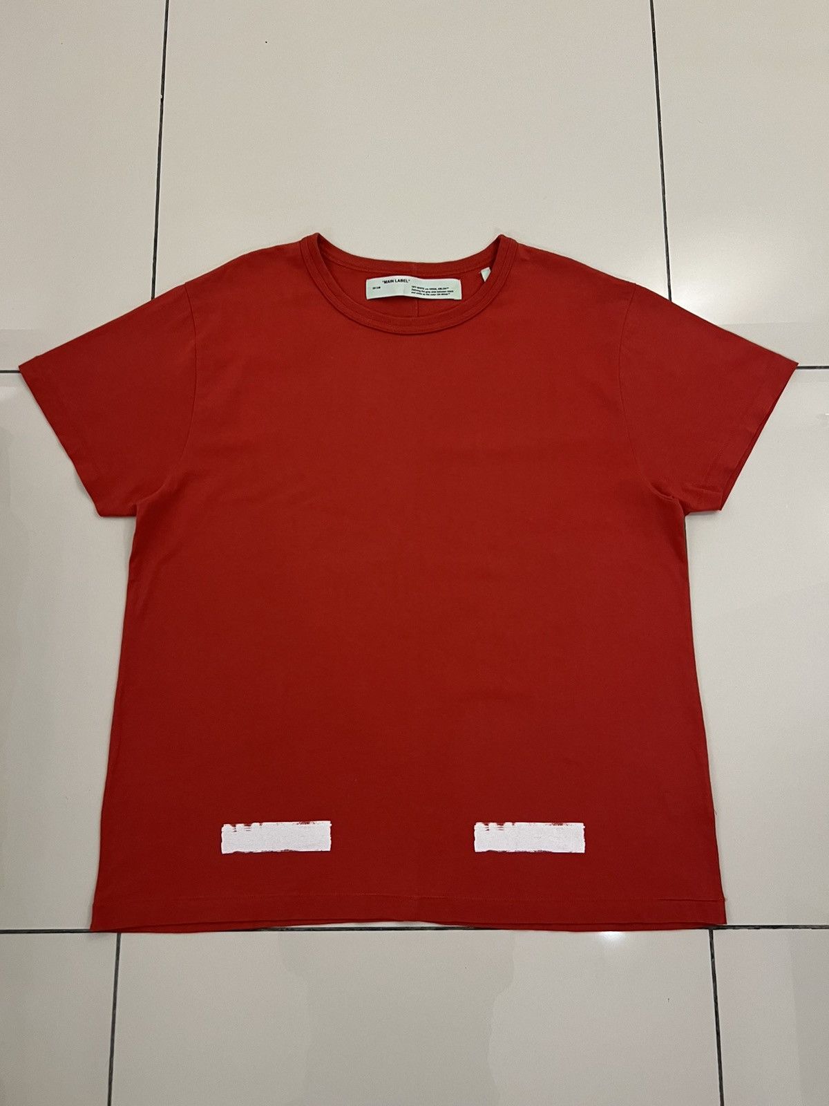 Off-White Off White Brushed Diagonal Tee Red Size US L / EU 52-54 / 3 - 2 Thumbnail