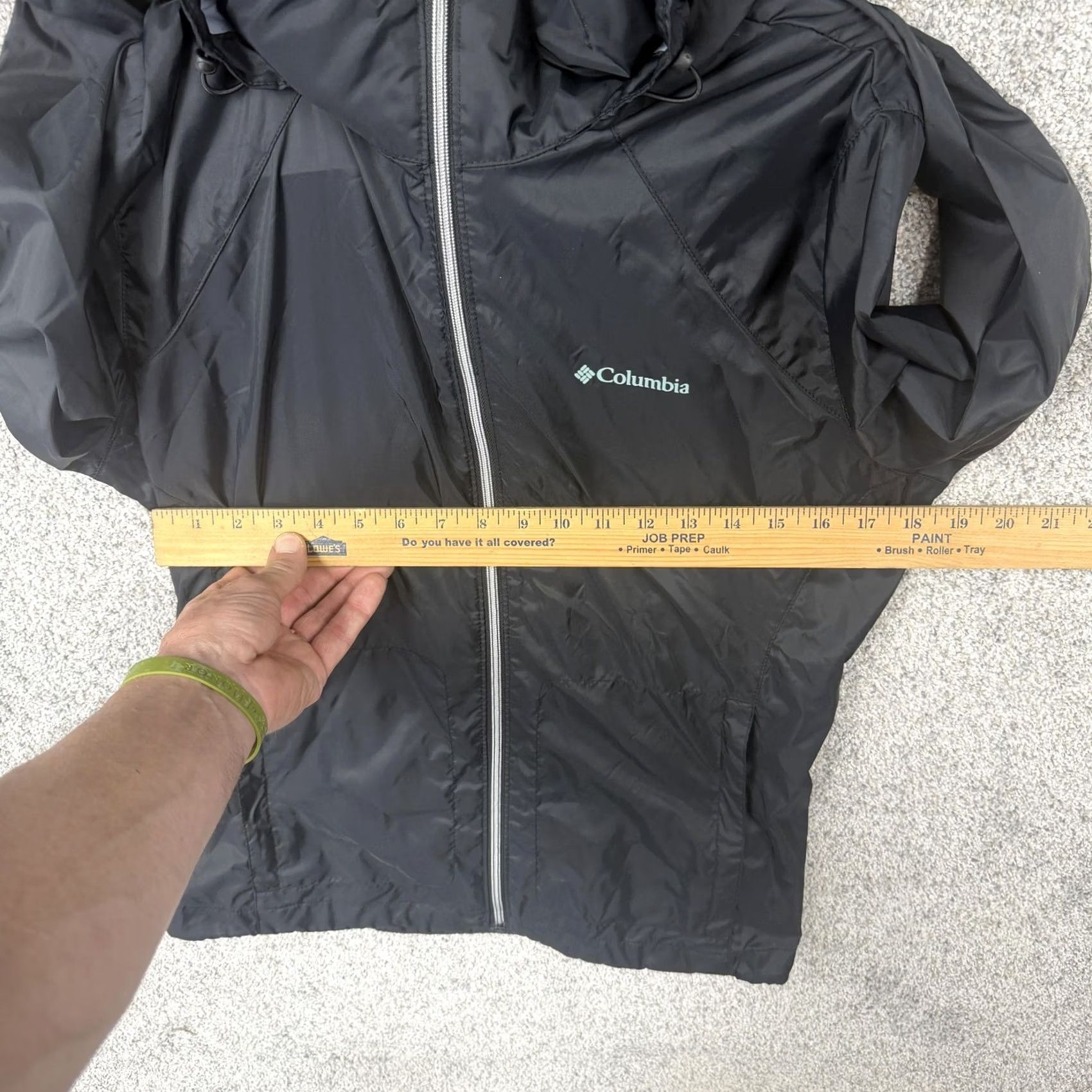 Vintage Columbia Windbreaker Jacket Women L Black Hooded Full Zip Lightweight Hiking Size L / US 10 / IT 46 - 4 Thumbnail