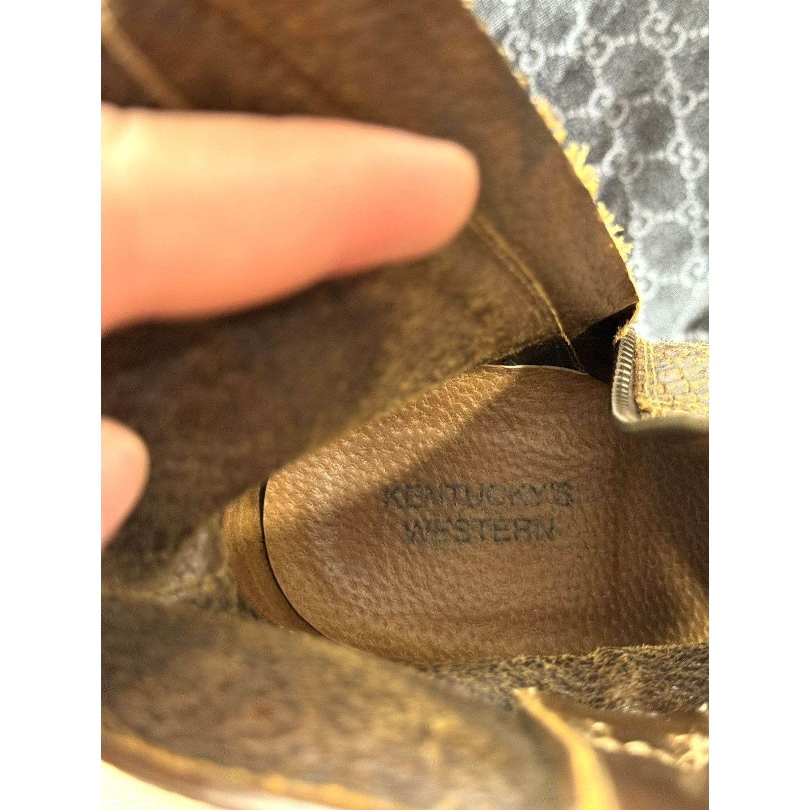 Cowboy Equipment 💥Rare! Vintage Kentucky Western Snake Leather Cowboy Boots Size US 10.5 / EU 43-44 - 11 Thumbnail