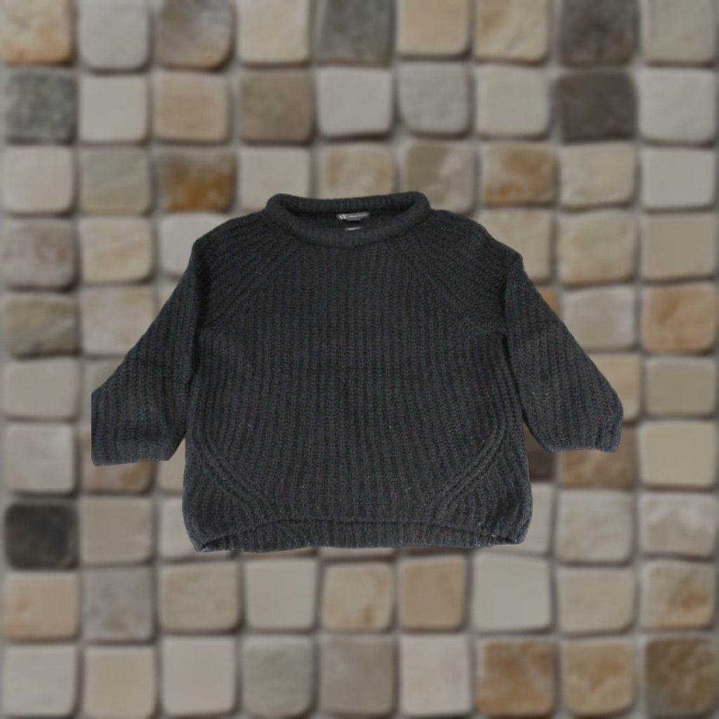 Armani Exchange VINTAGE Armani Exchange Sweater Womens 2XS Black Open-Knit Italian Pullover Long Sleeve Crew Neck Size XXS / US 00 / IT 34 - 1 Thumbnail