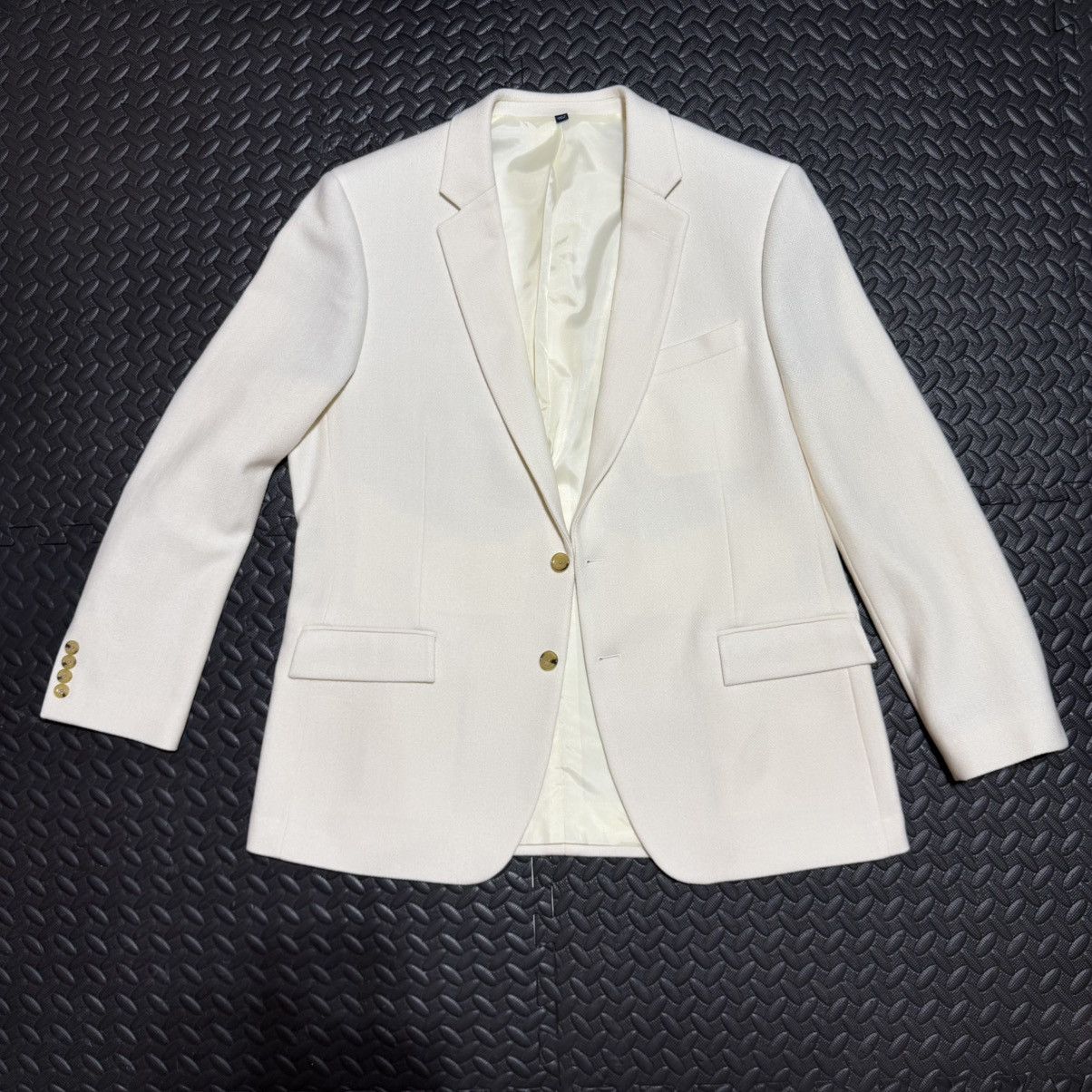 J.Crew J Crew Thompson Dinner Blazer Slim Fit Ivory Mens 46R NEW Size 46R - 3 Thumbnail