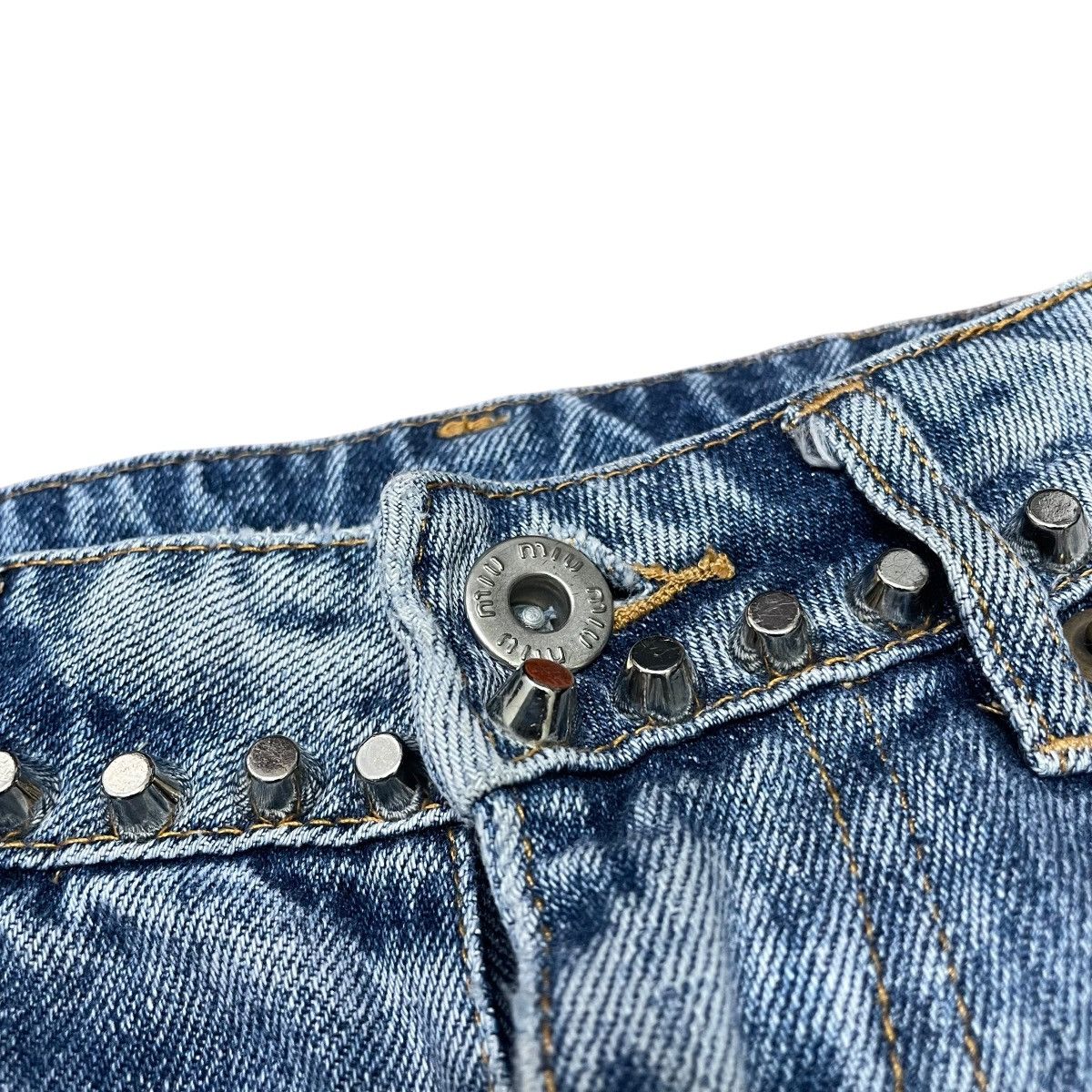 Miu Miu SS21 Miu Miu Studded Denim Pants Size 25" / US 0 / IT 36 - 5 Thumbnail