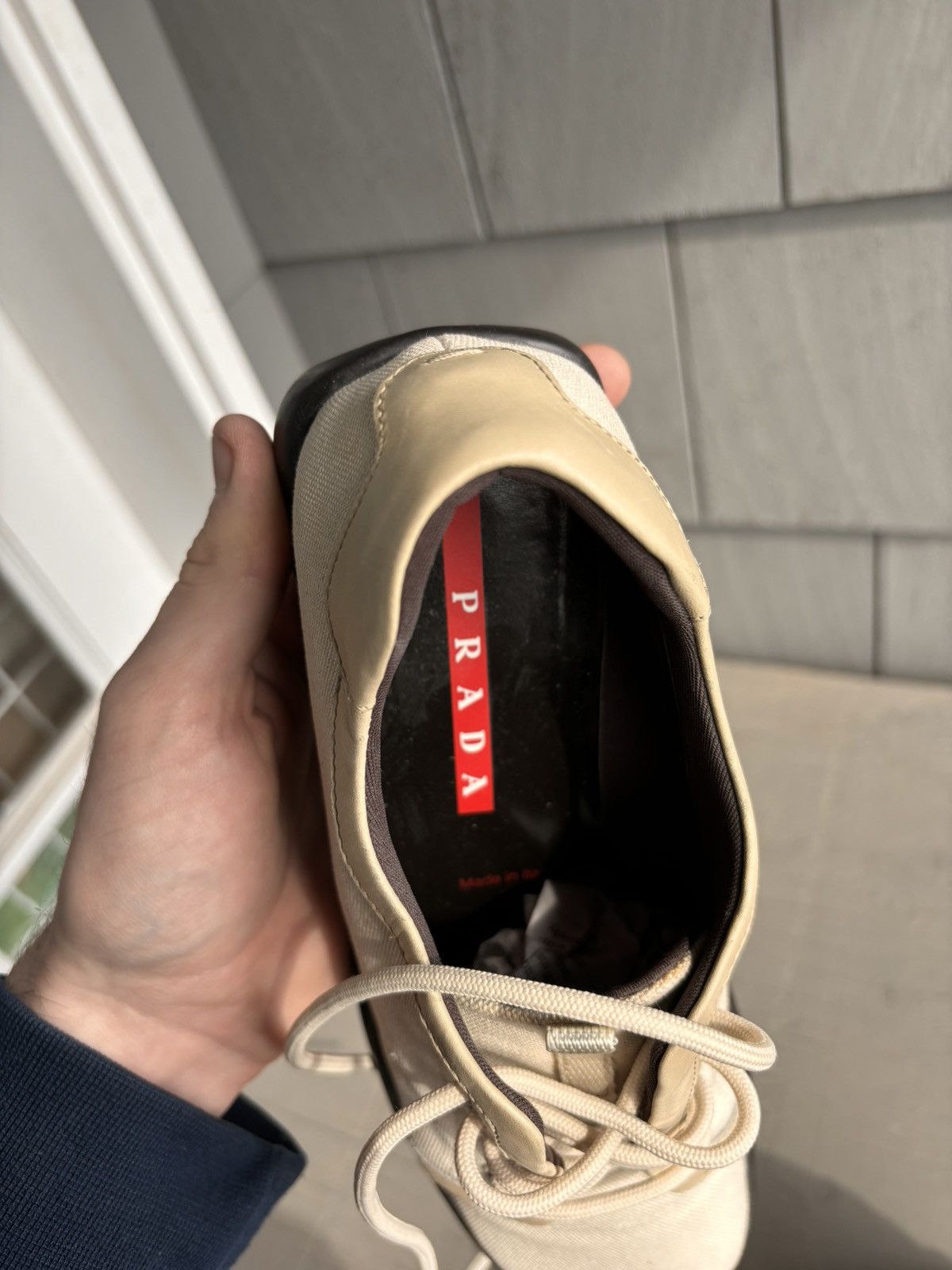 Prada × Vintage 2000s Prada Shoes Vintage Square Toe Sport Canvas 90s 3864 Size US 7 / IT 37 - 3 Thumbnail