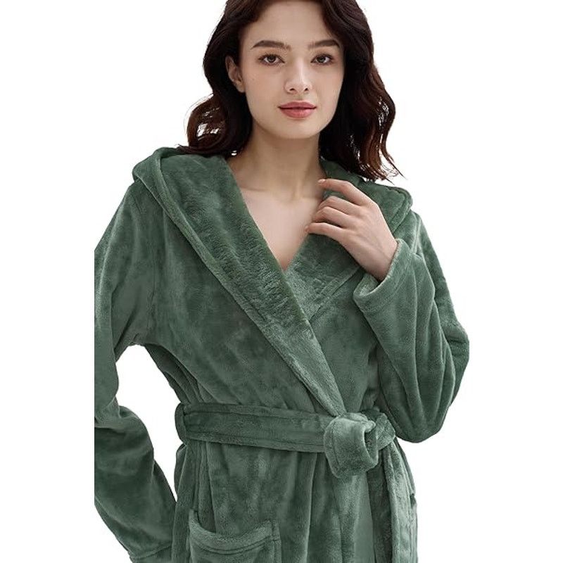Other Amorbella Womens Fleece Winter Bathrobe Plush Long Robe Warm Size M / US 6-8 / IT 42-44 - 3 Thumbnail