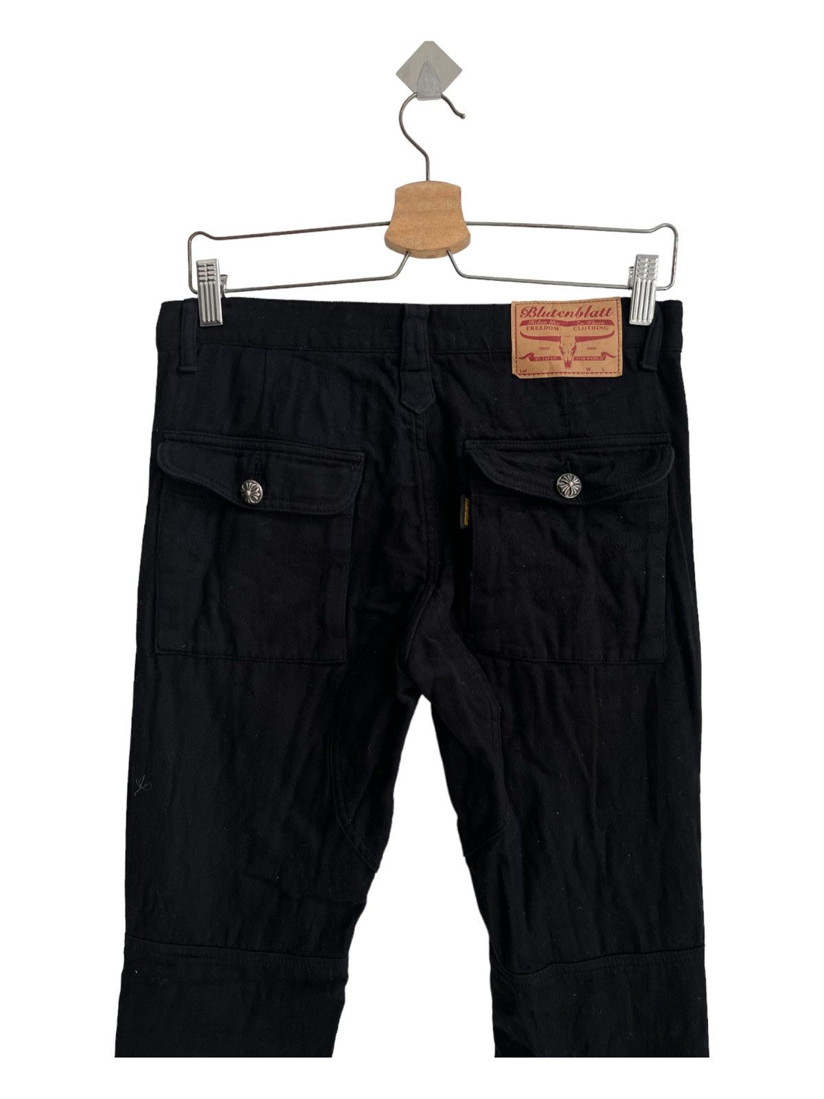 BUFFALO BOBS Bluttenblatt 🇯🇵 Flare Zip Hem CH Silver Button Goth Pants Size US 30 / EU 46 - 10 Thumbnail