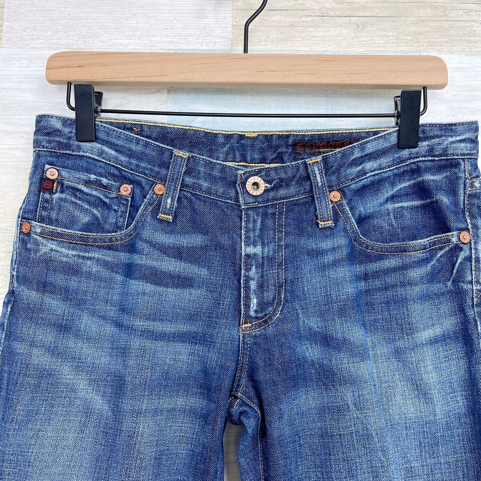 AG Adriano Goldschmied AG Adriano Goldschmied Low Rise Bootcut Jeans Dark Womens 28 Size 28" / US 6 / IT 42 - 2 Thumbnail