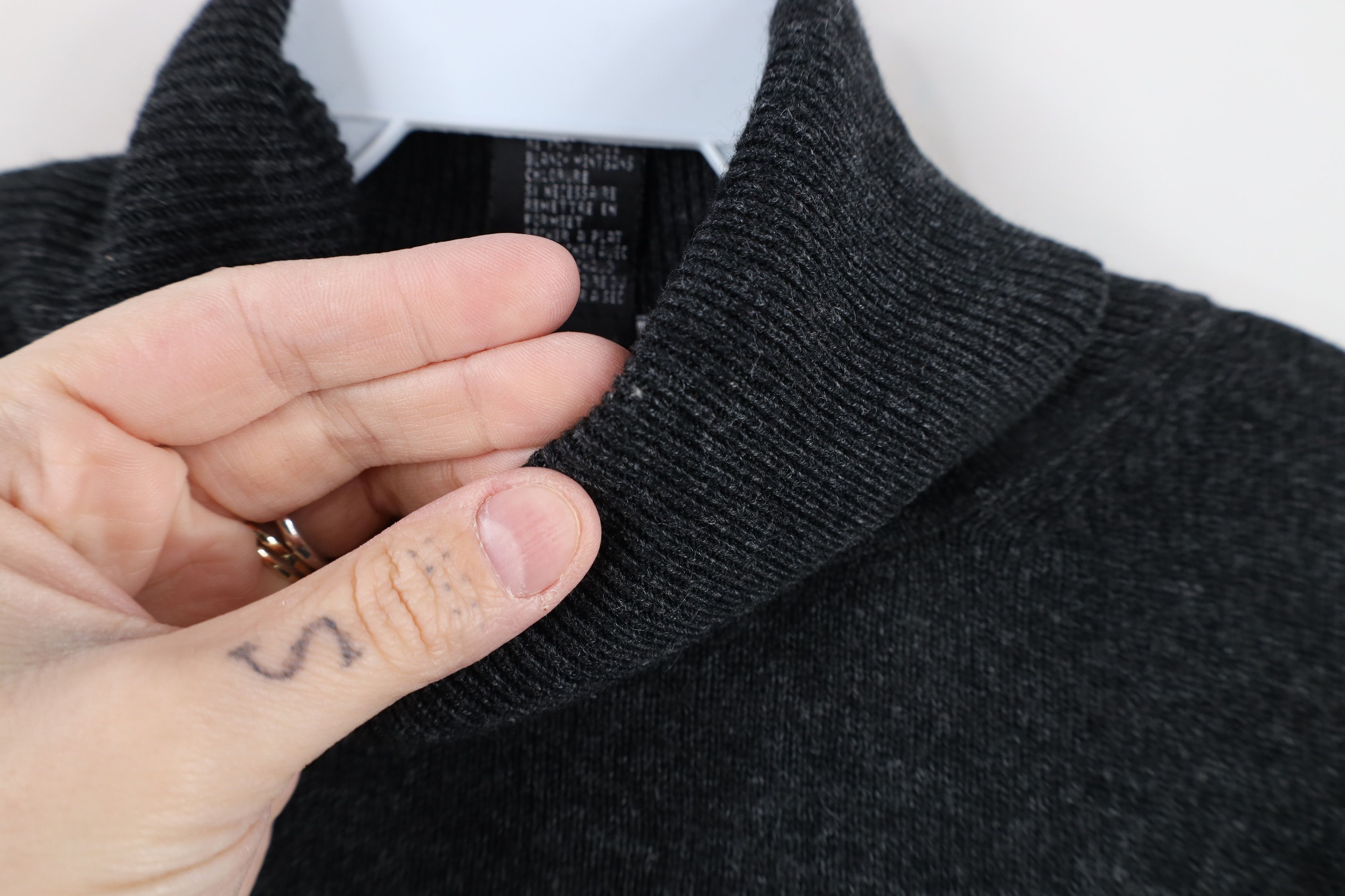 Vintage Vintage 90s Streetwear Silk Knit Turtleneck Sweater Gray Size M / US 6-8 / IT 42-44 - 5 Thumbnail