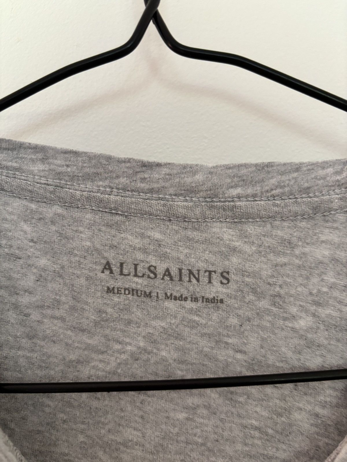 Allsaints AllSaints Medium Grey Marl Minimalist T-Shirt Size US M / EU 48-50 / 2 - 2 Thumbnail