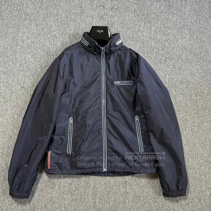 Prada Prada Men's XL Navy Jacket with Hood. Size US XL / EU 56 / 4 - 1 Thumbnail