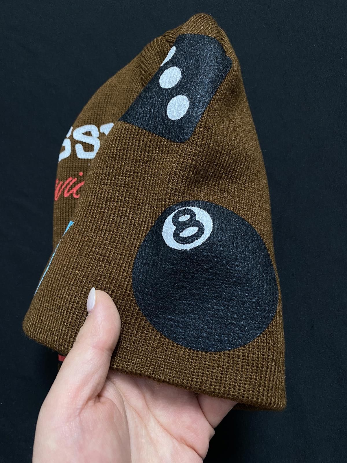 Stussy Rare Stussy Mixed Logo No Cuff Knit Skull Cap Brown Beanie Size ONE SIZE - 5 Thumbnail
