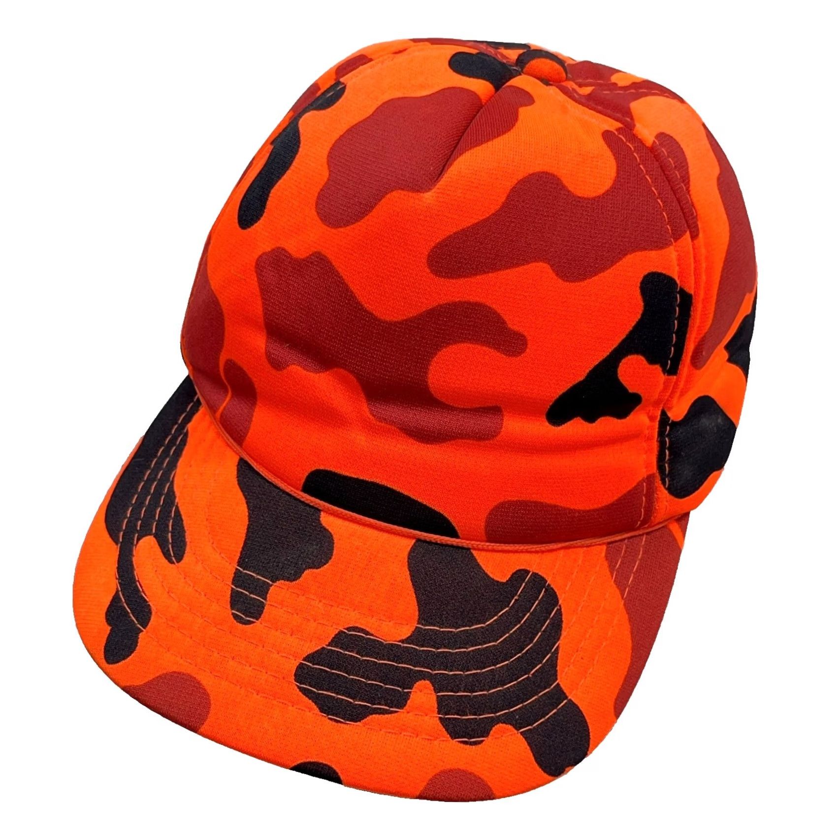 Vintage VINTAGE Camo Trucker Hat Cap Snapback 80s 90s Blaze Orange Hunting Lightweight Adjustable Men Twill Cap Hat Size 44L - 2 Thumbnail