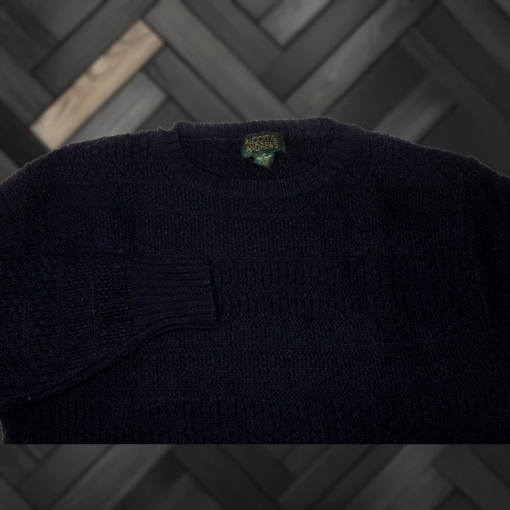 Lands' End Alcott & Andrews Men's Wool Sweater XL Pullover Blue Lands' End Shirt? Size US M / EU 48-50 / 2 - 1 Thumbnail