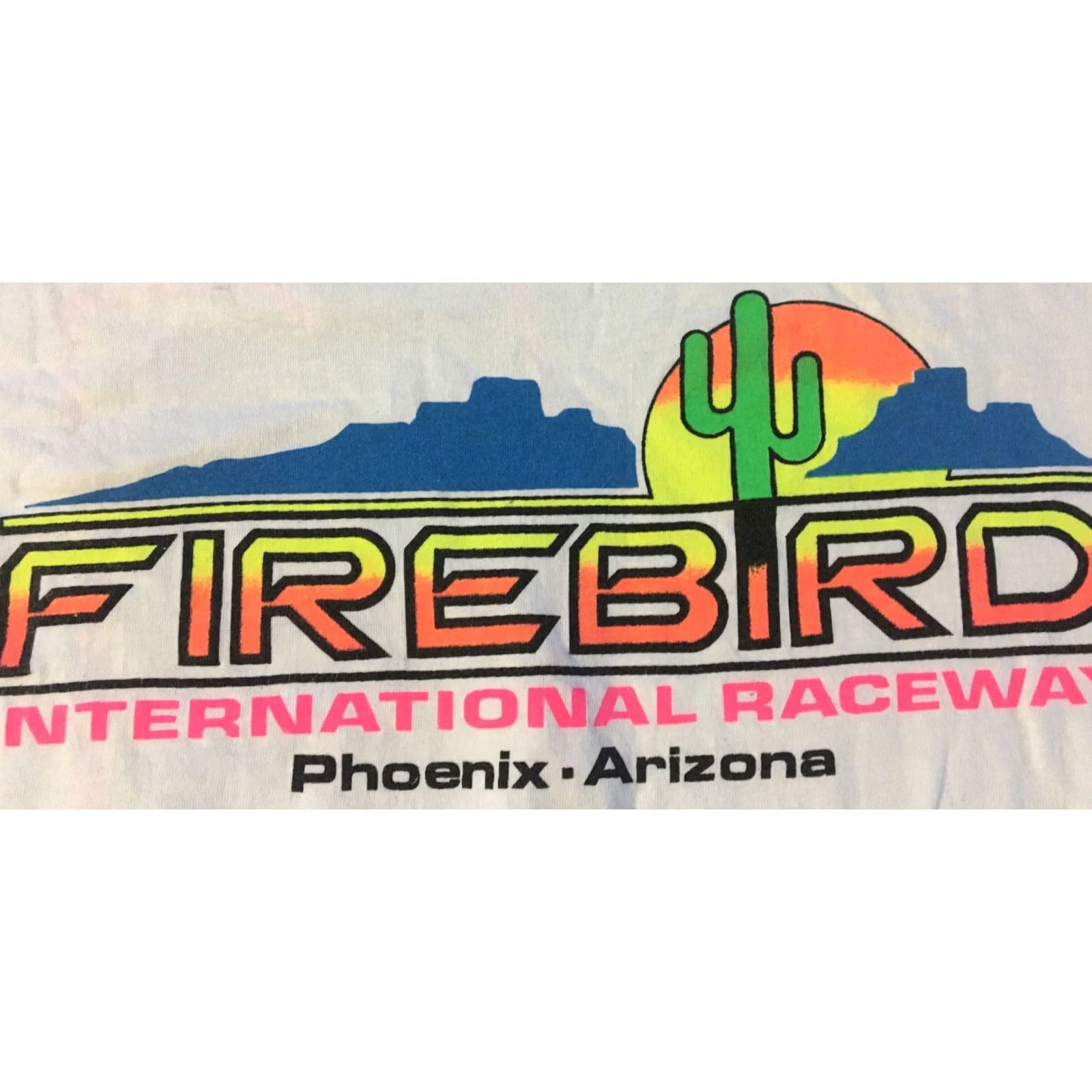 Vintage VINTAGE Firebird Raceway Shirt M White NASCAR Can-Am 80s Phoenix Racing Single Stitch Mens Size US M / EU 48-50 / 2 - 4 Thumbnail