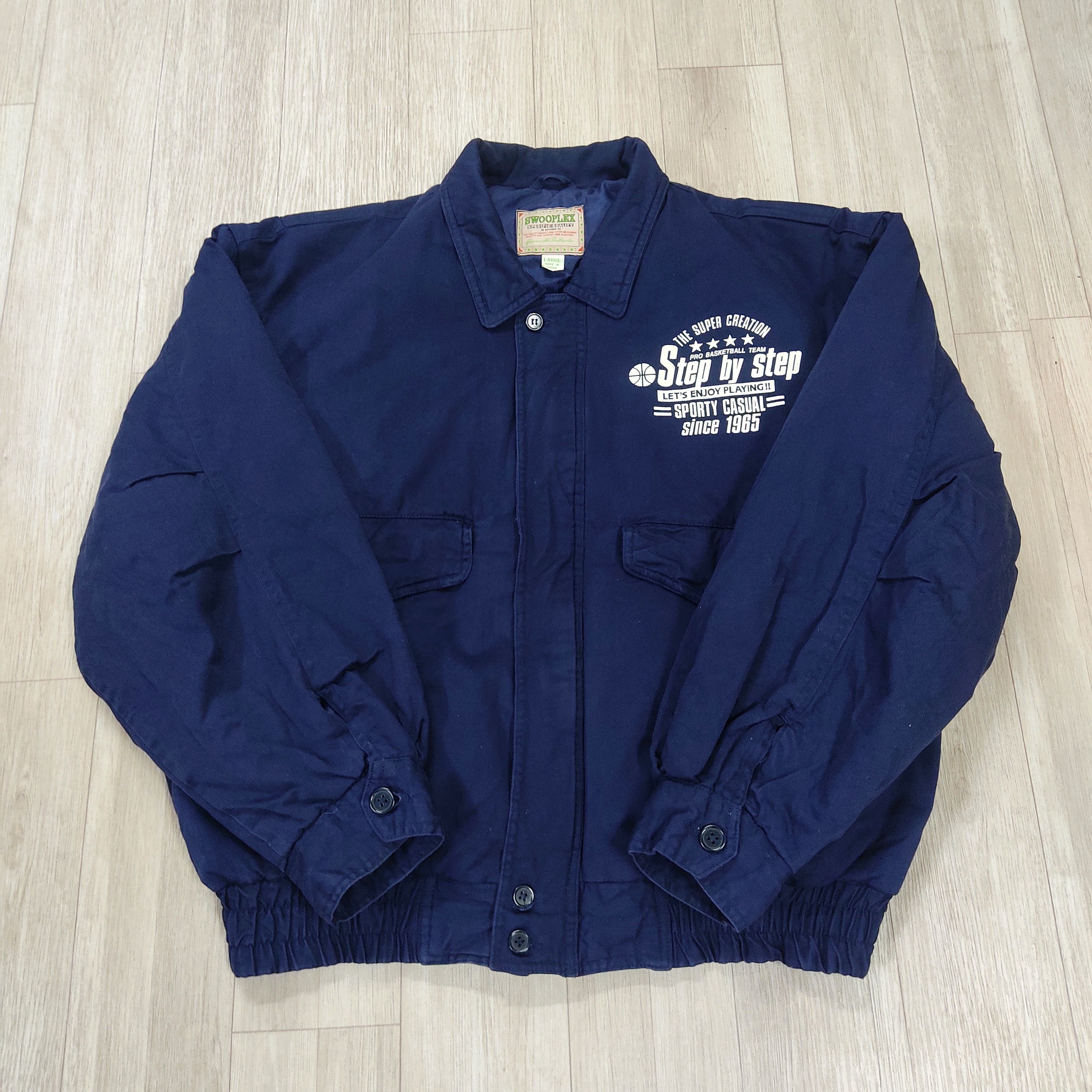 Gear for Sports Vintage Swooplex 90s STEP by STEP Basketball Bomber Jacket Size US M / EU 48-50 / 2 - 7 Thumbnail
