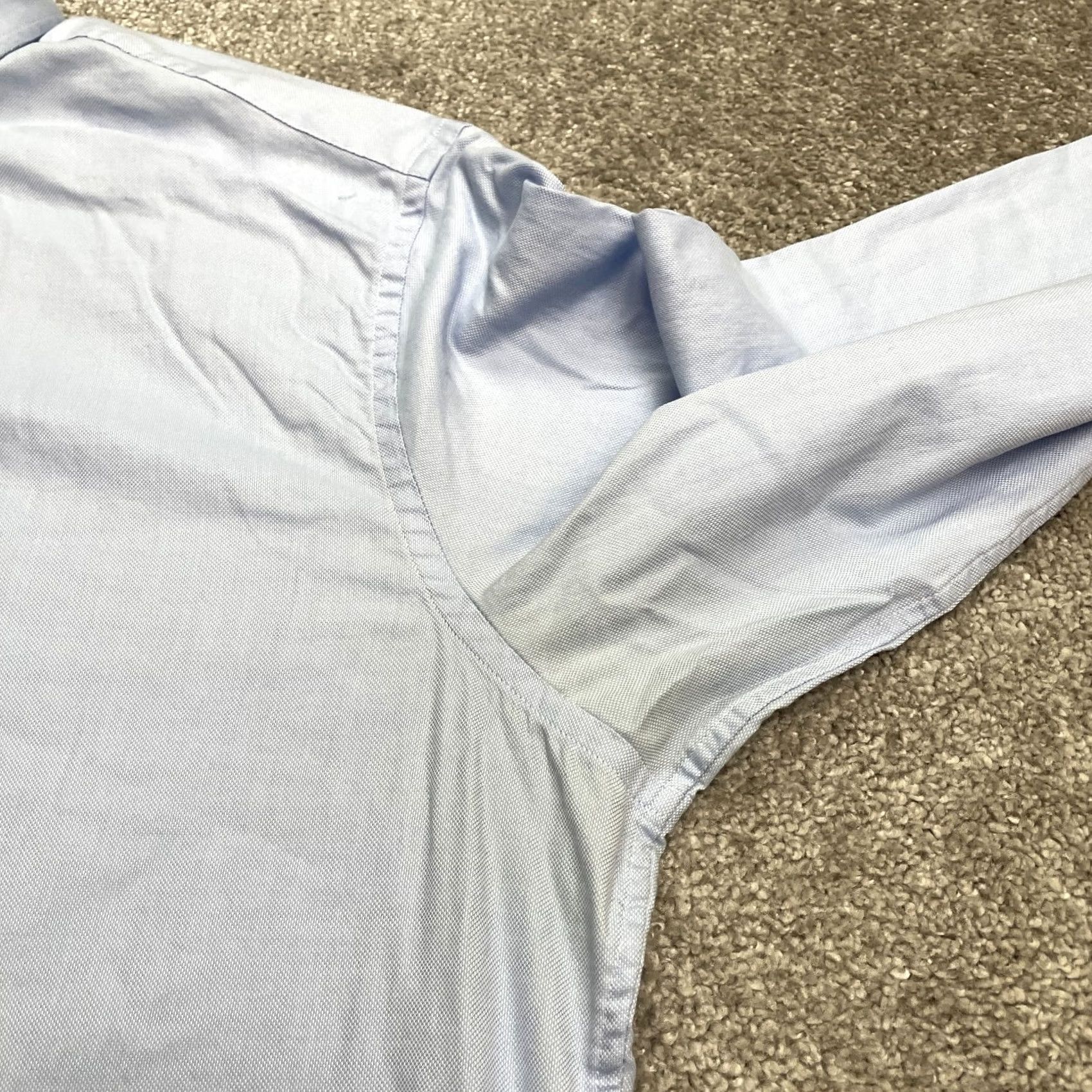 Banana Republic Banana Republic Dress Shirt Mens XL Light Blue Cotton Classic Work Size 46R - 4 Thumbnail