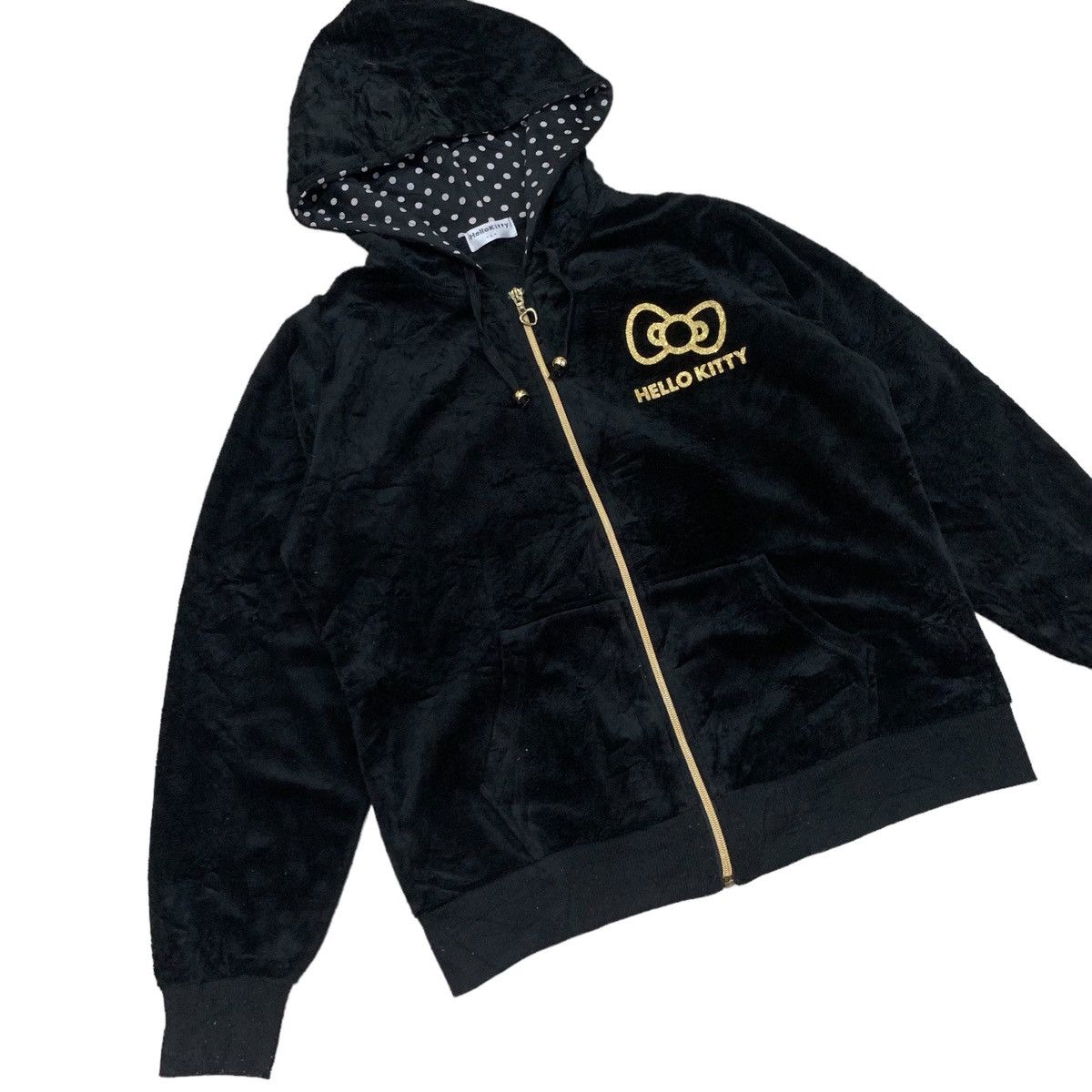 Cartoon Network Vintage Hello Kitty Big Logo Velvet Hoodie Sweater Size M / US 6-8 / IT 42-44 - 4 Thumbnail