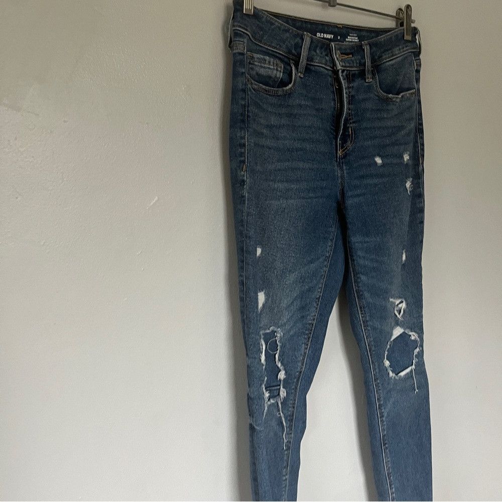 Old Navy Old Navy High Rise Rock Star Skinny Slim Denim Jeans Blue 2 Size 24" / US 00 / IT 34 - 1 Thumbnail