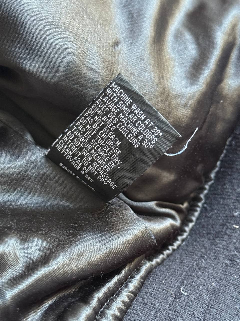Schott Schott NYC American College Nylon Mens Black Bomber Jacket M Size US M / EU 48-50 / 2 - 17 Thumbnail