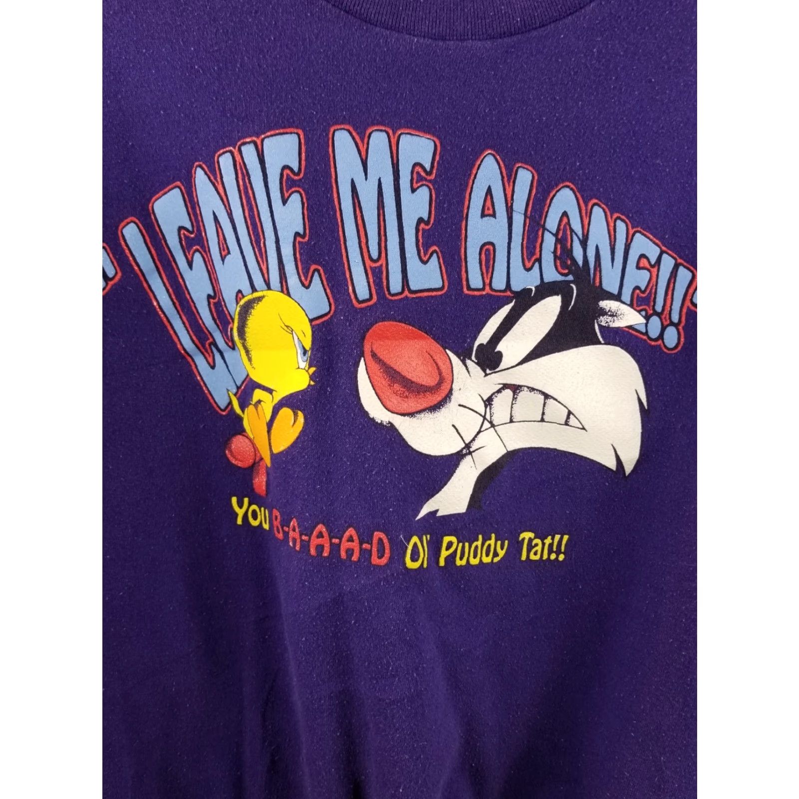 Vintage VINTAGE 90'S LOONEY TUNES TWEETY BIRD SYLVESTER CREWNECK SWEATSHIRT XLARGE XL CREWNECK BLUE MEN Sweatshirt Pullover Bird 90s Concert Theme Mens Size US XL / EU 56 / 4 - 2 Thumbnail