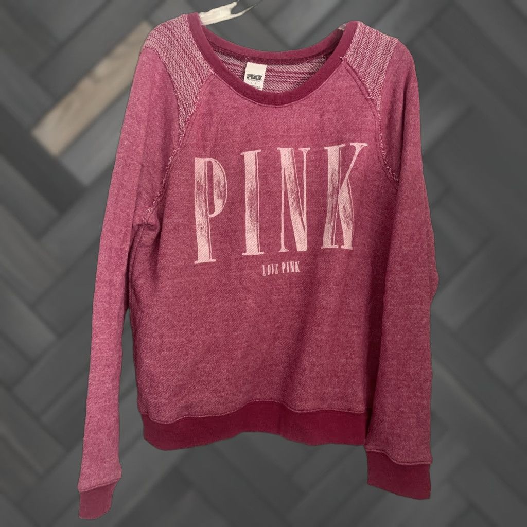 Vintage VICTORIA’S SECRET PINK Crew Neck Long Sleeve SWEATER Size Large Pink Womens Graphic Print Casual Pullover Knit Size L / US 10 / IT 46 - 1 Thumbnail