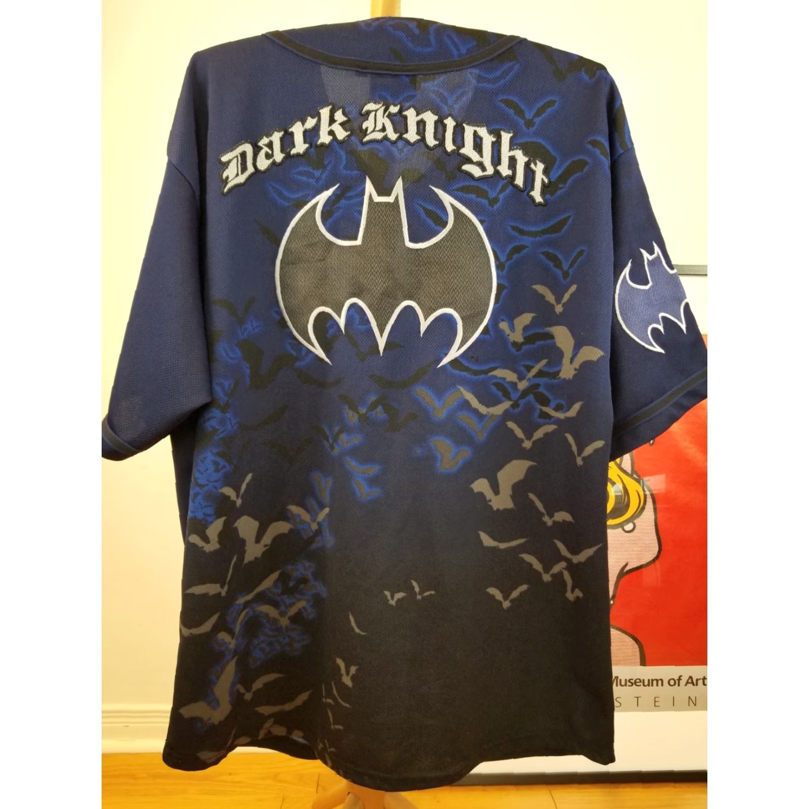 Vintage VINTAGE BATMAN 2002 GOTHAM CITY DARK KNIGHT BASEBALL JERSEY SZ 2XLARGE Size US XXL / EU 58 / 5 - 6 Thumbnail
