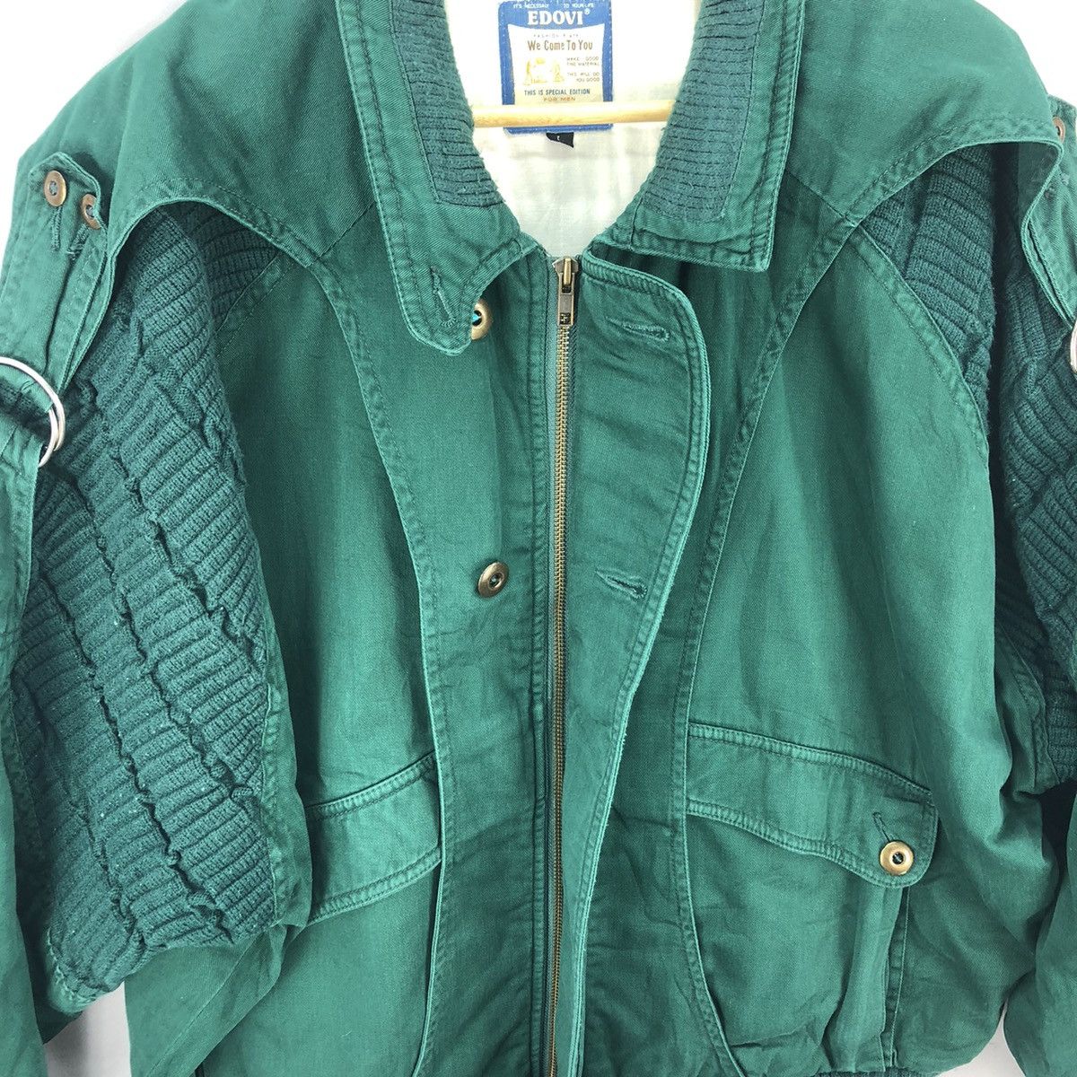 Japanese Brand Vintage 80’s Edovi Special Edition Parachute Bomber Jacket Size US XXL / EU 58 / 5 - 13 Thumbnail
