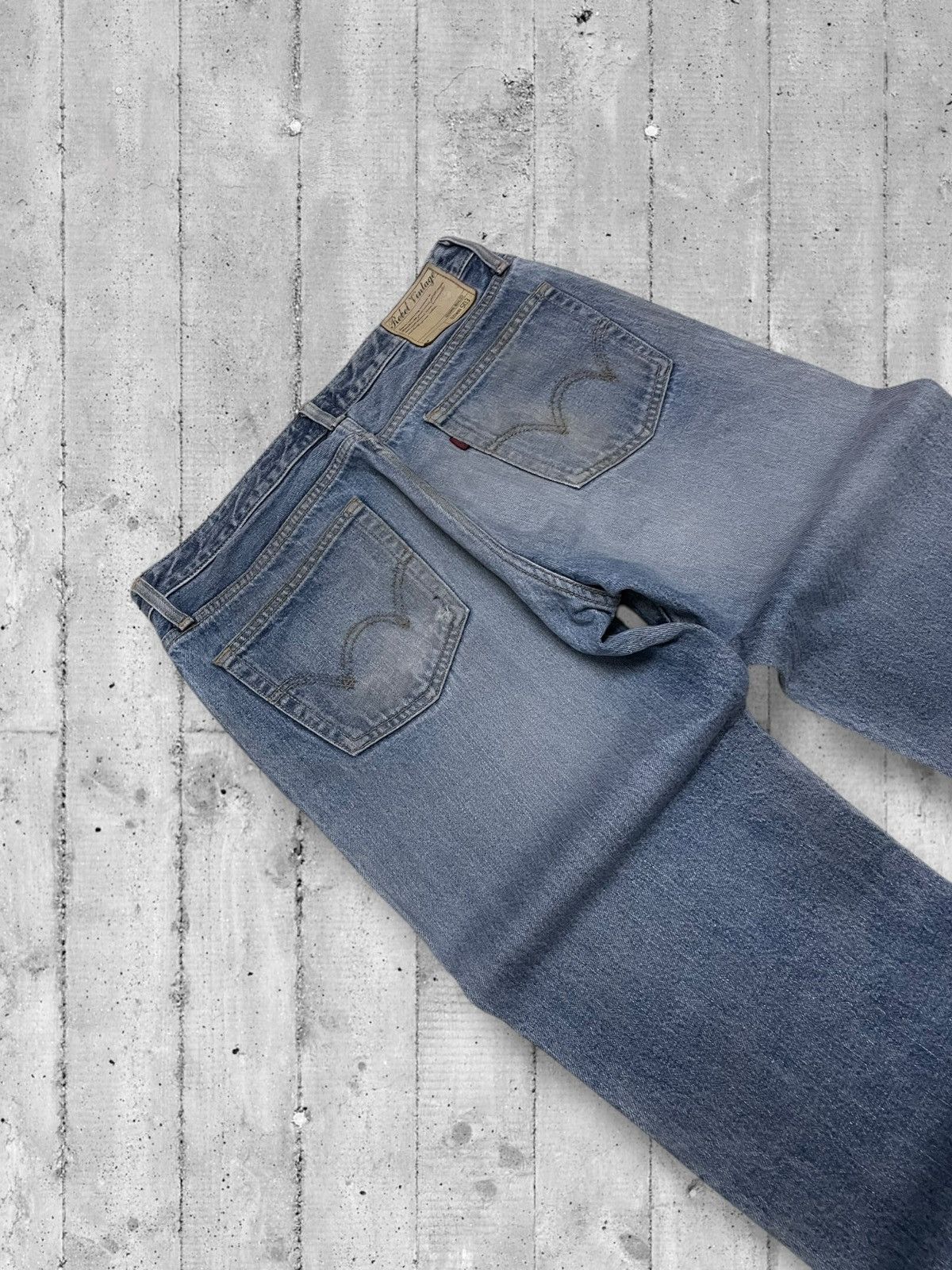 Designer × Edwin × Vintage Vintage 1990s Japan Designer Edwin 503 Distressed Blue Denim Size US 32 / EU 48 - 13 Thumbnail