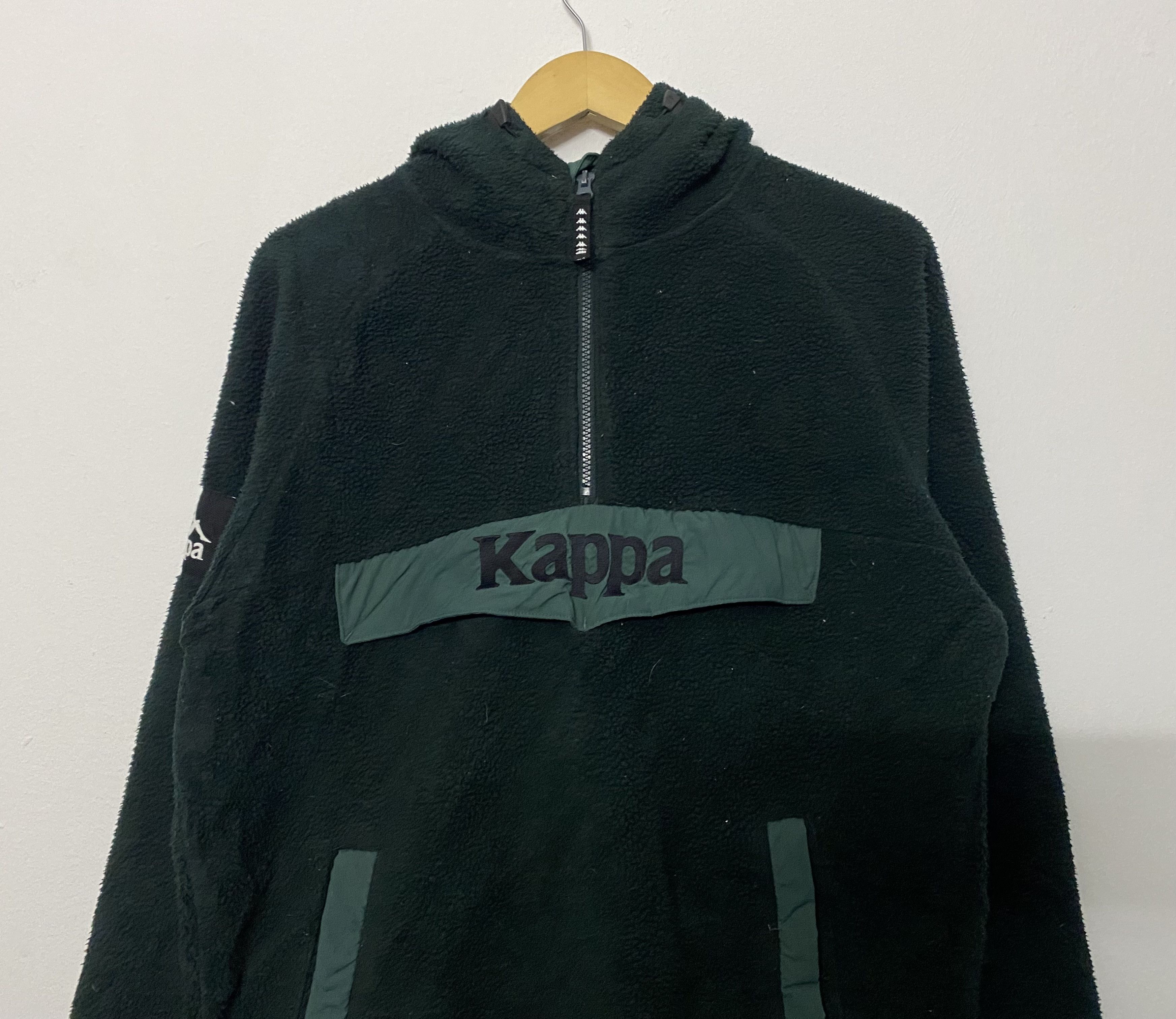 Kappa Vintage Kappa Deep Green Fleece Pullover Hoodie Medium Size US M / EU 48-50 / 2 - 3 Thumbnail