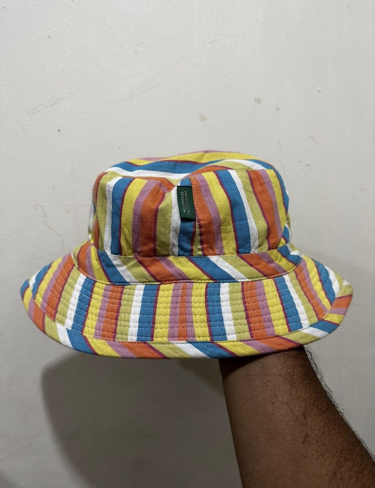 United Colors Of Benetton VTG UCOB Multicolor Bucket Hat Size ONE SIZE - 1 Thumbnail