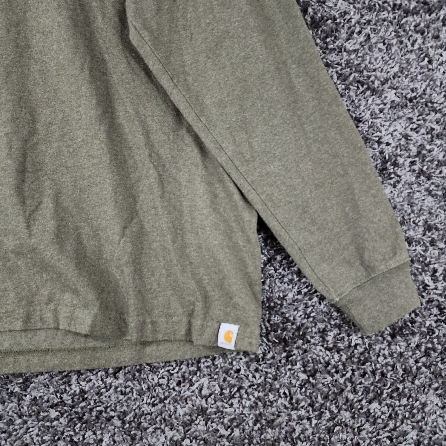 Carhartt Carhartt Long Sleeve Tee Mens Green XL Cotton Poly Blend Size US XL / EU 56 / 4 - 2 Thumbnail