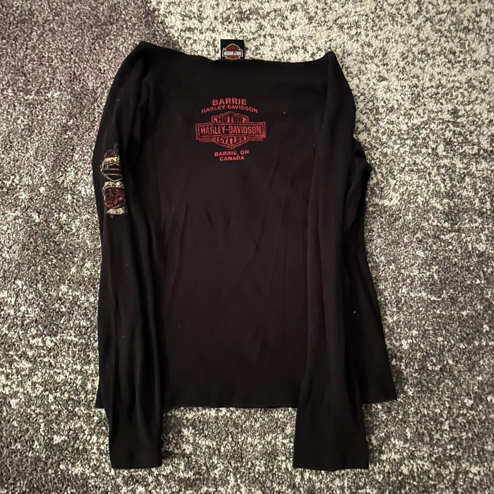 Harley Davidson Harley-Davidson Women's Barrie Long Sleeve V-Neck Size M / US 6-8 / IT 42-44 - 2 Thumbnail