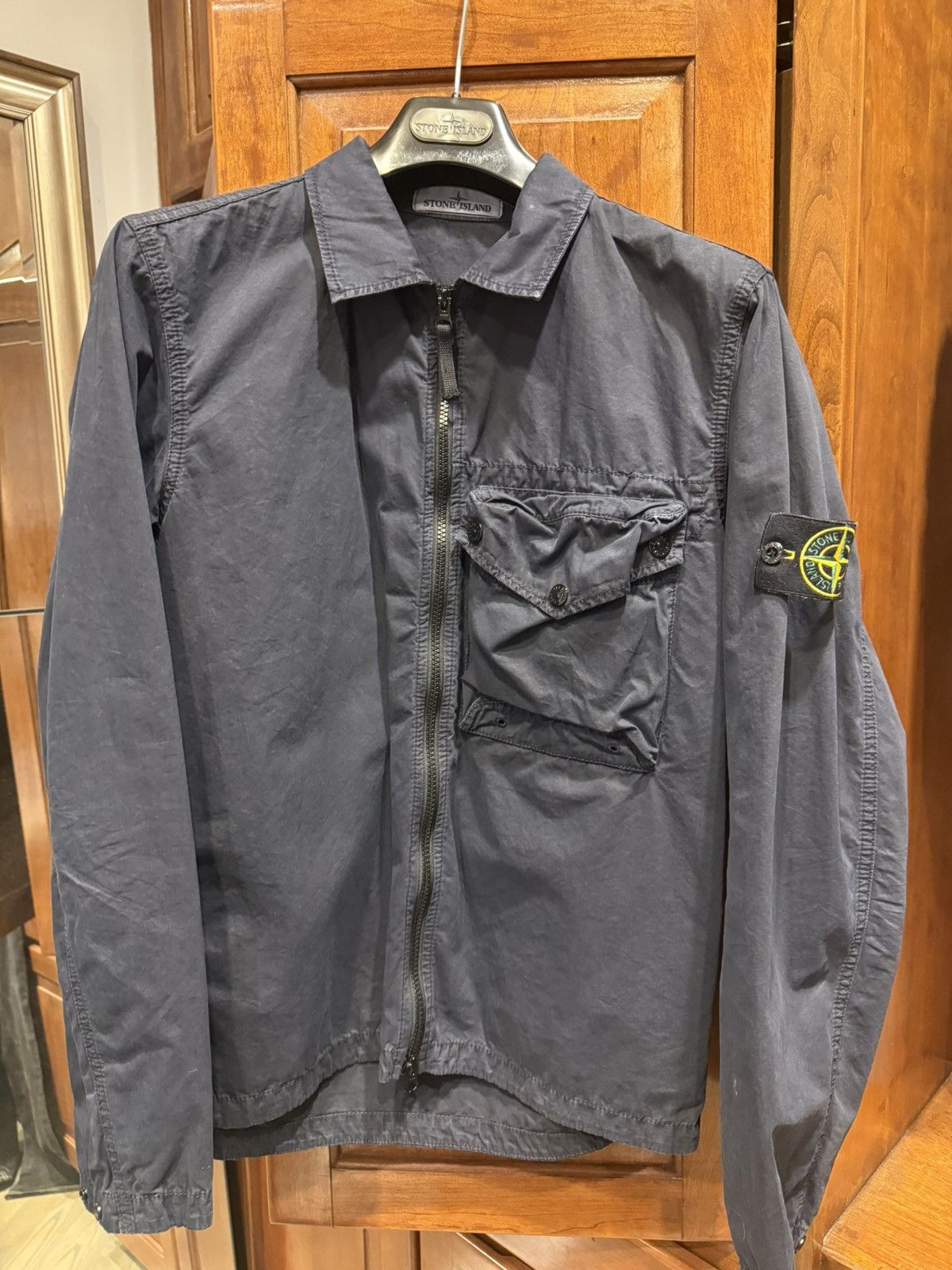 Stone Island STONE ISLAND SS21 Solid Color Pocket Logo Casual Jacket Size US M / EU 48-50 / 2 - 1 Thumbnail