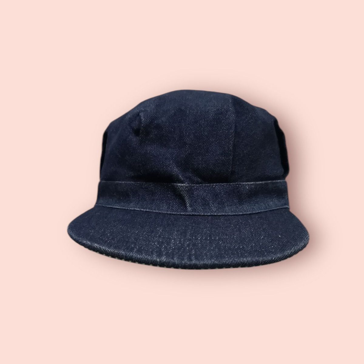 Japanese Brand × Vintage RARE REVERSIBLE DENIM/HICKORY STRIPES WORKER HAT JAPAN Size ONE SIZE - 4 Thumbnail