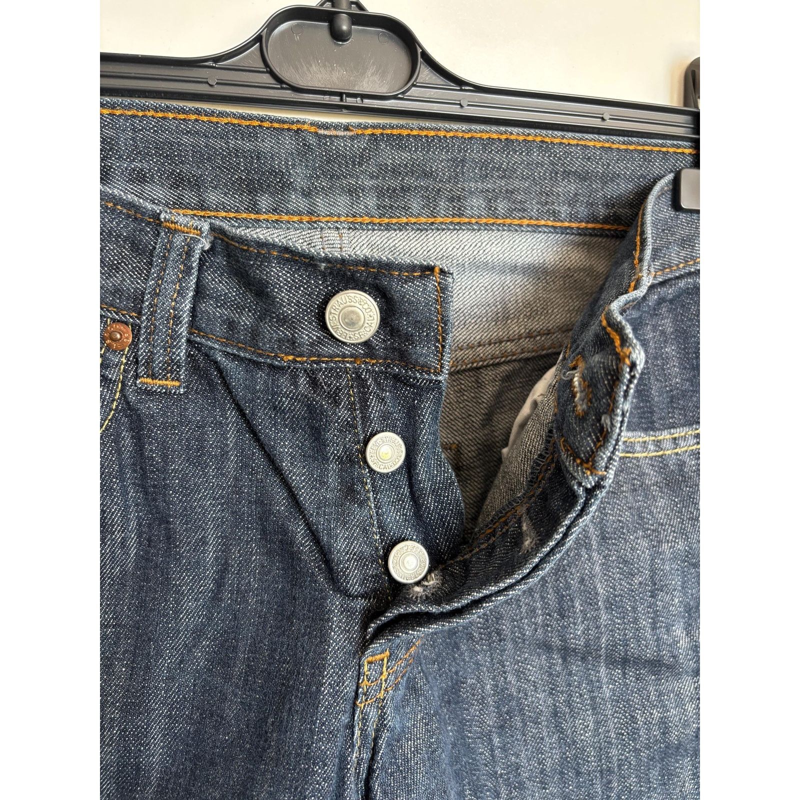 Levi's Levi's 501 Shorts W29 USA Made 1996 Raw Hem Dark Wash Rare Size US 29 - 3 Thumbnail