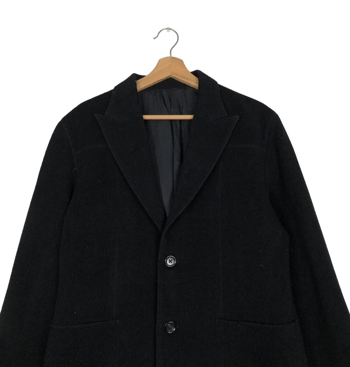Japanese Brand VINTAGE WOOL LONG JACKET DOUBLE COLLAR 5351 POUR LES HOMMES Size US M / EU 48-50 / 2 - 3 Thumbnail