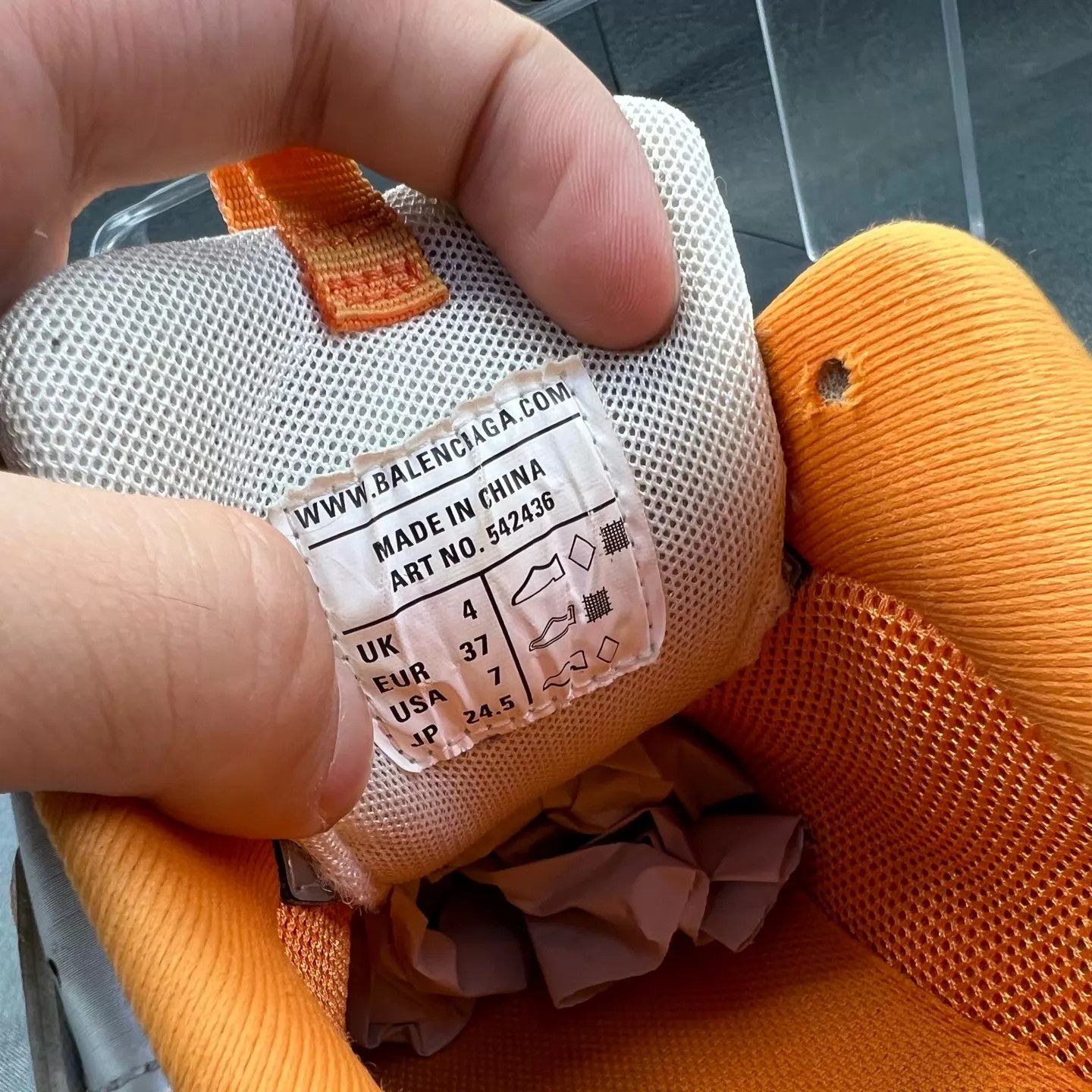 Balenciaga Balenciaga Track White Orange 37 Good Condition Size US 7 / IT 37 - 5 Thumbnail