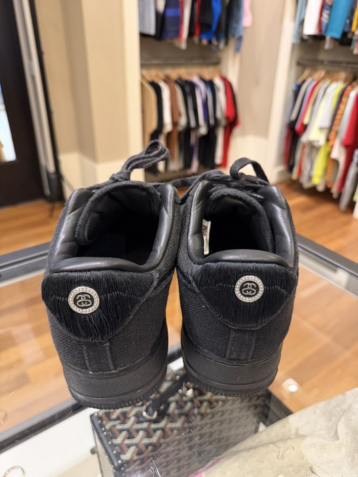 Nike × Stussy Stussy x Nike Air Force 1 Low ‘Stussy Black’ Size US 12 / EU 45 - 6 Thumbnail