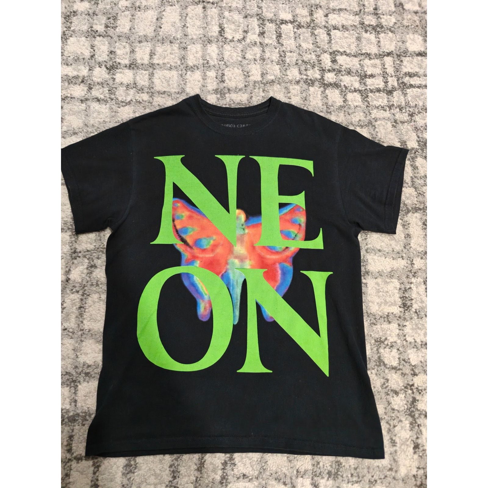 playboi carti NEONツアー Tシャツ L butterfly Playboi Carti playboi carti 2017 tour t shirt | Grailed