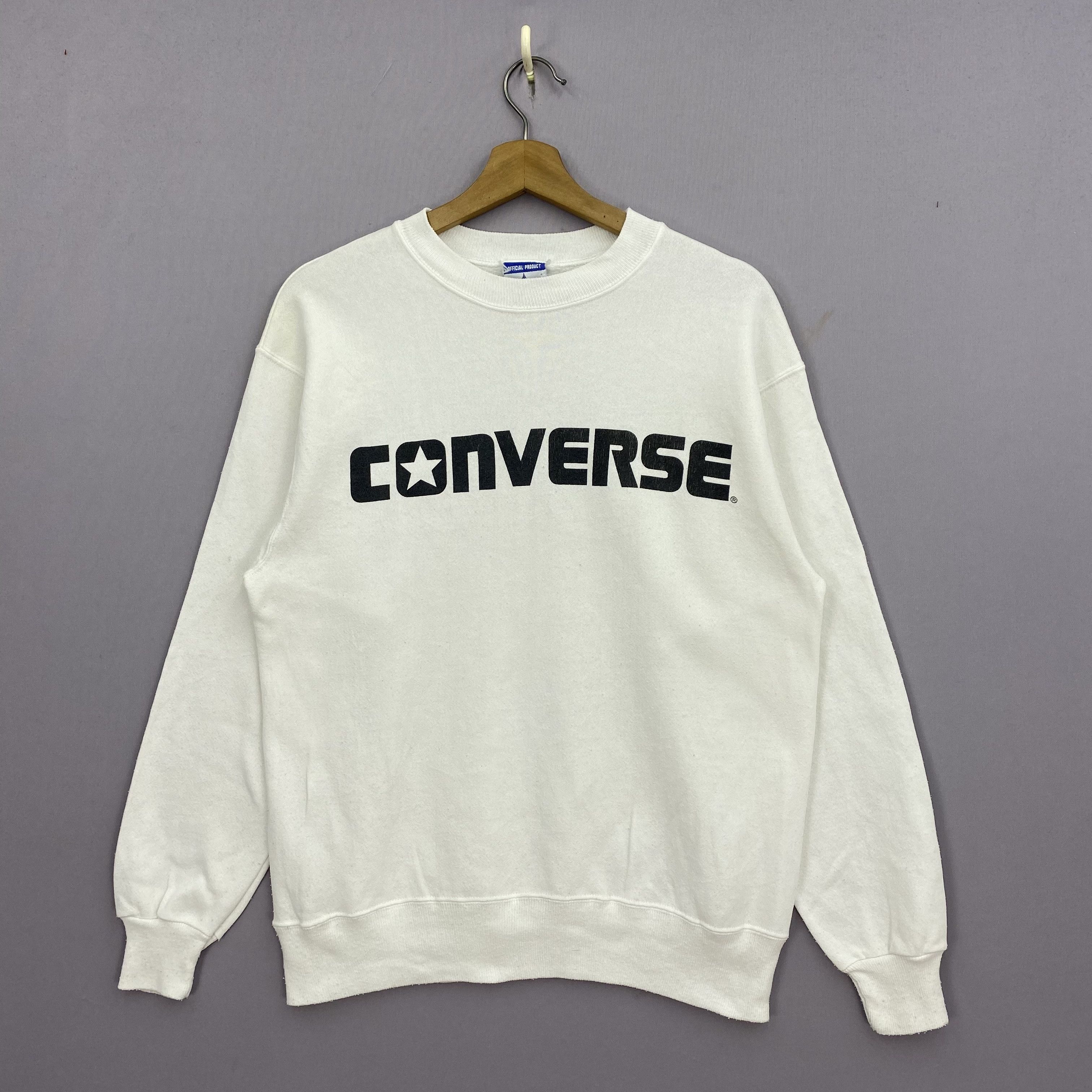 Converse Vintage 90s Converse Sweater Spellout Sweatshirt Jumper Size US S / EU 44-46 / 1 - 1 Thumbnail