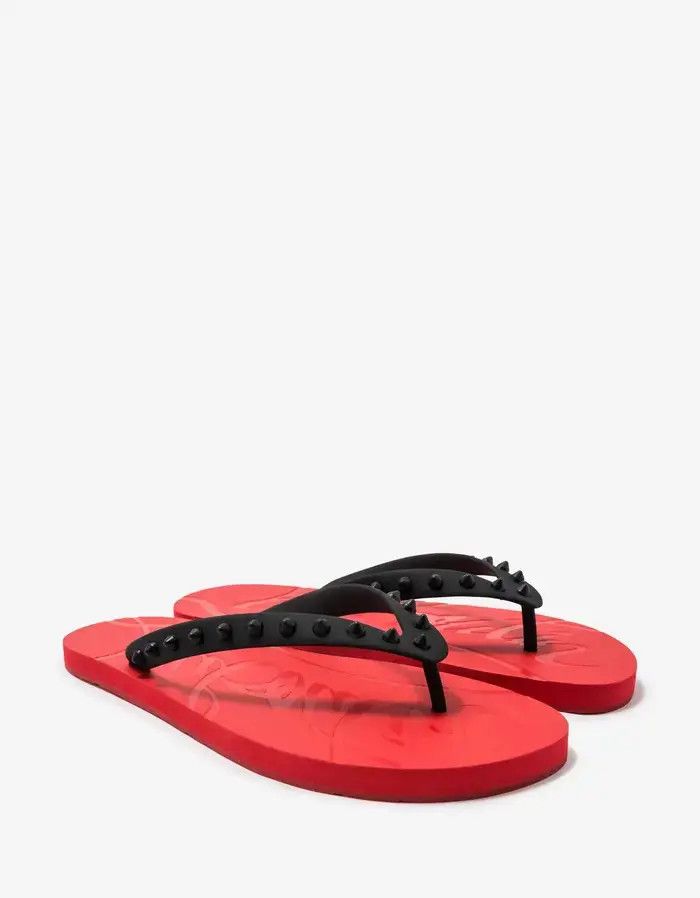 Christian Louboutin o1s1wg110925 Loubi Flip Sandals in Red Size US 10 / EU 43 - 5 Thumbnail