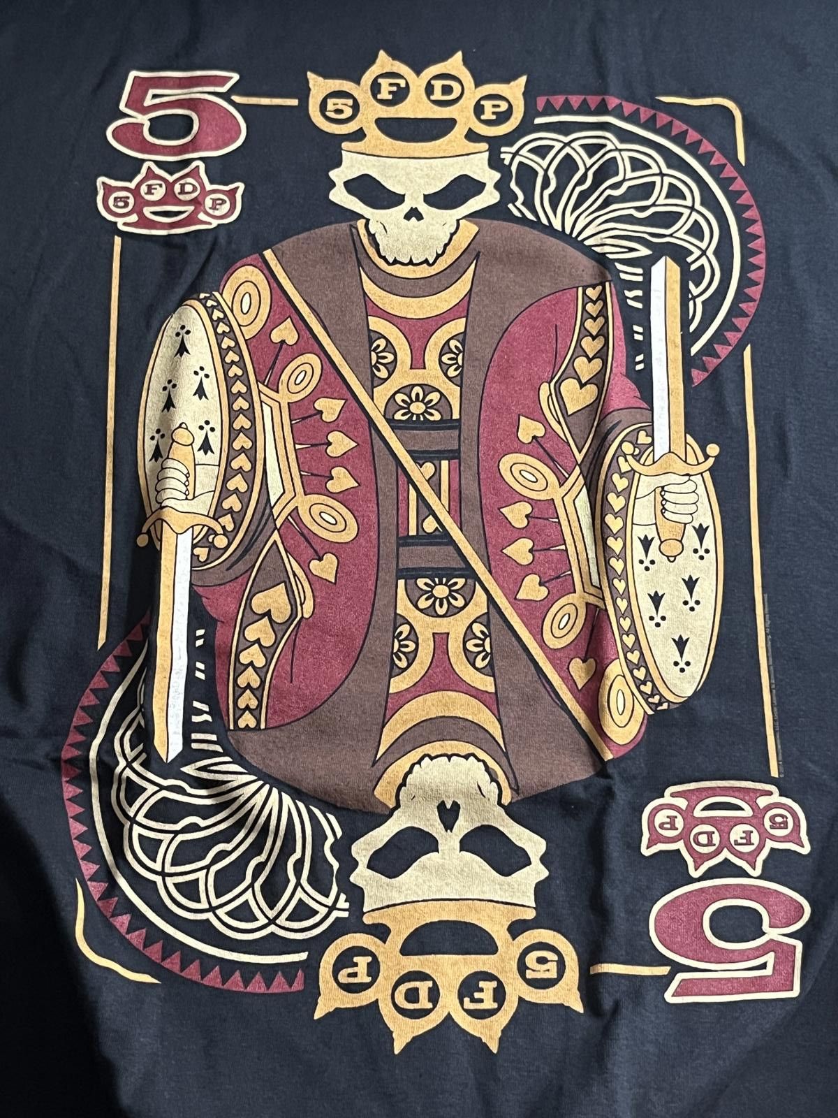 Designer T-shirt 5 Finger Death Punch 2014 Tour Playing Card XL Size US XL / EU 56 / 4 - 3 Thumbnail