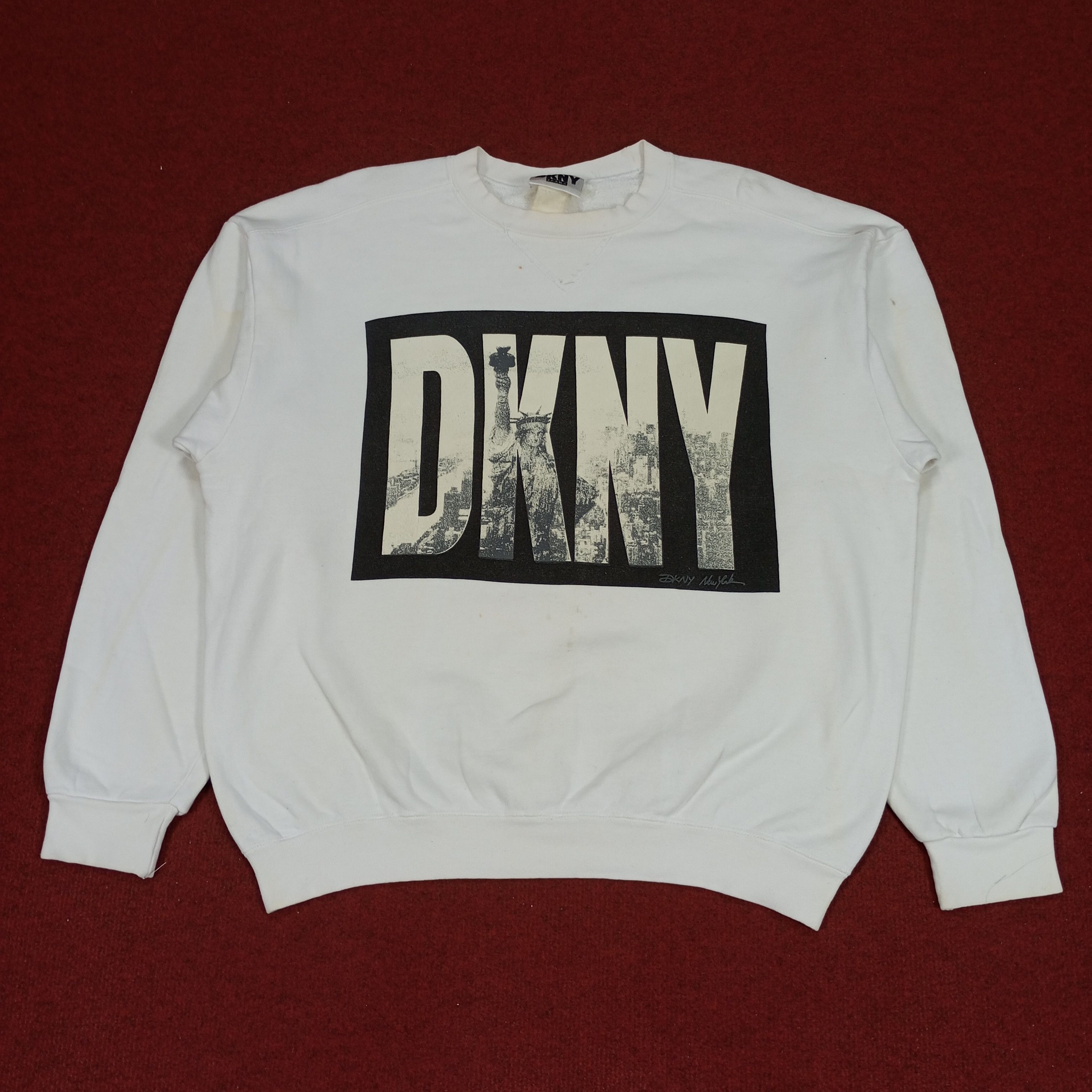 DKNY × Vintage DKNY Streetwear Style Vintage Sweatshirt Size US L / EU 52-54 / 3 - 1 Thumbnail