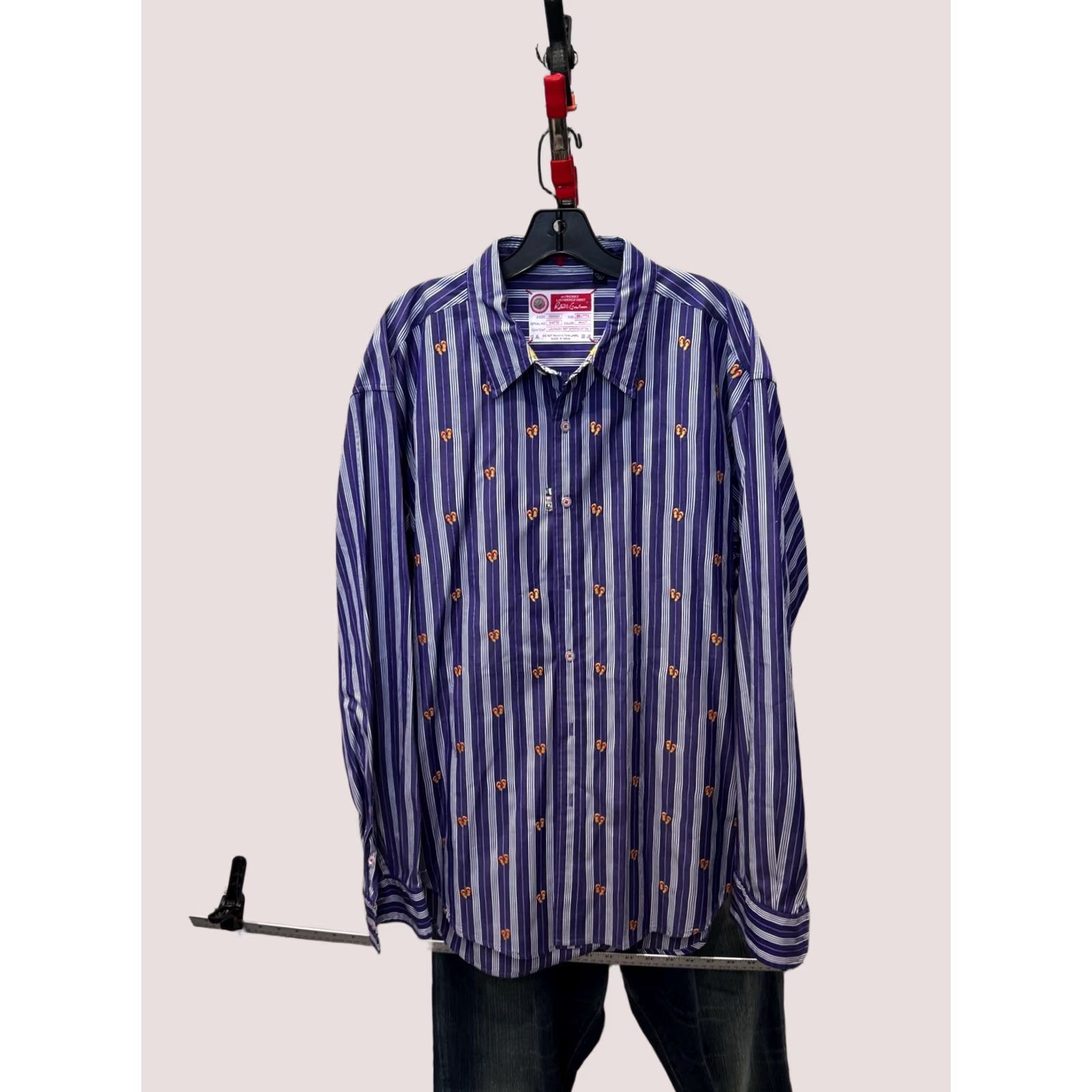 Robert Graham Robert Graham Men 2XL Embroidered Sandals Flip Flops Shirt Long Sleeve Multicolor 18x 37/38 Size US XXL / EU 58 / 5 - 1 Thumbnail