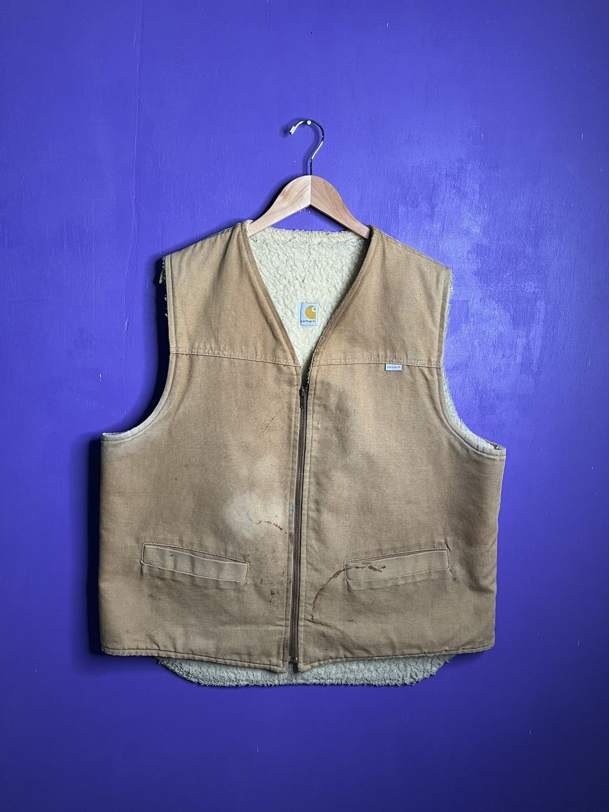 Vintage 90s Carhartt essential Sherpa lined vest