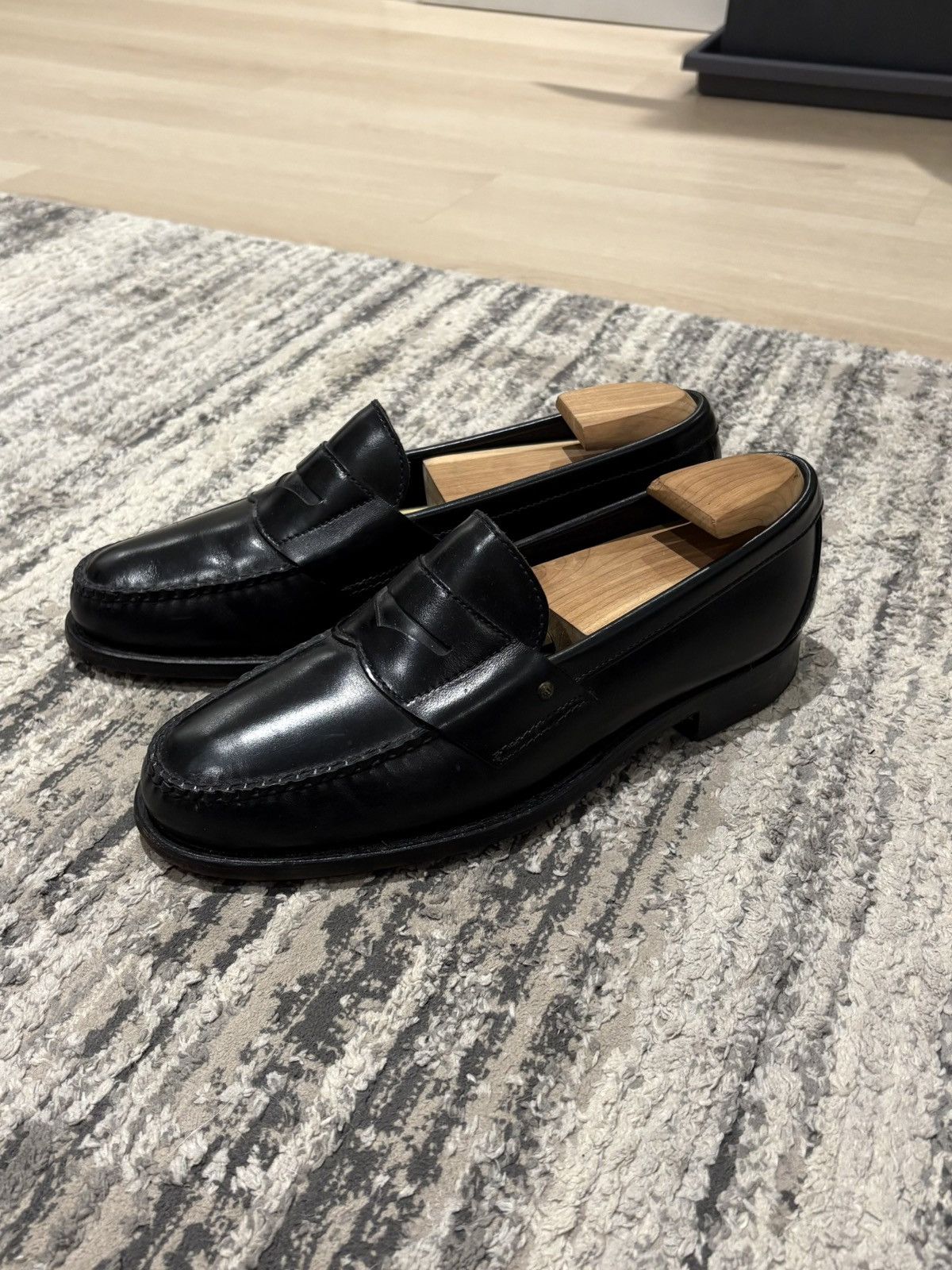 Polo Ralph Lauren Vintage Polo Ralph Lauren Black Penny Loafer Made in USA Size US 9 / EU 42 - 1 Thumbnail